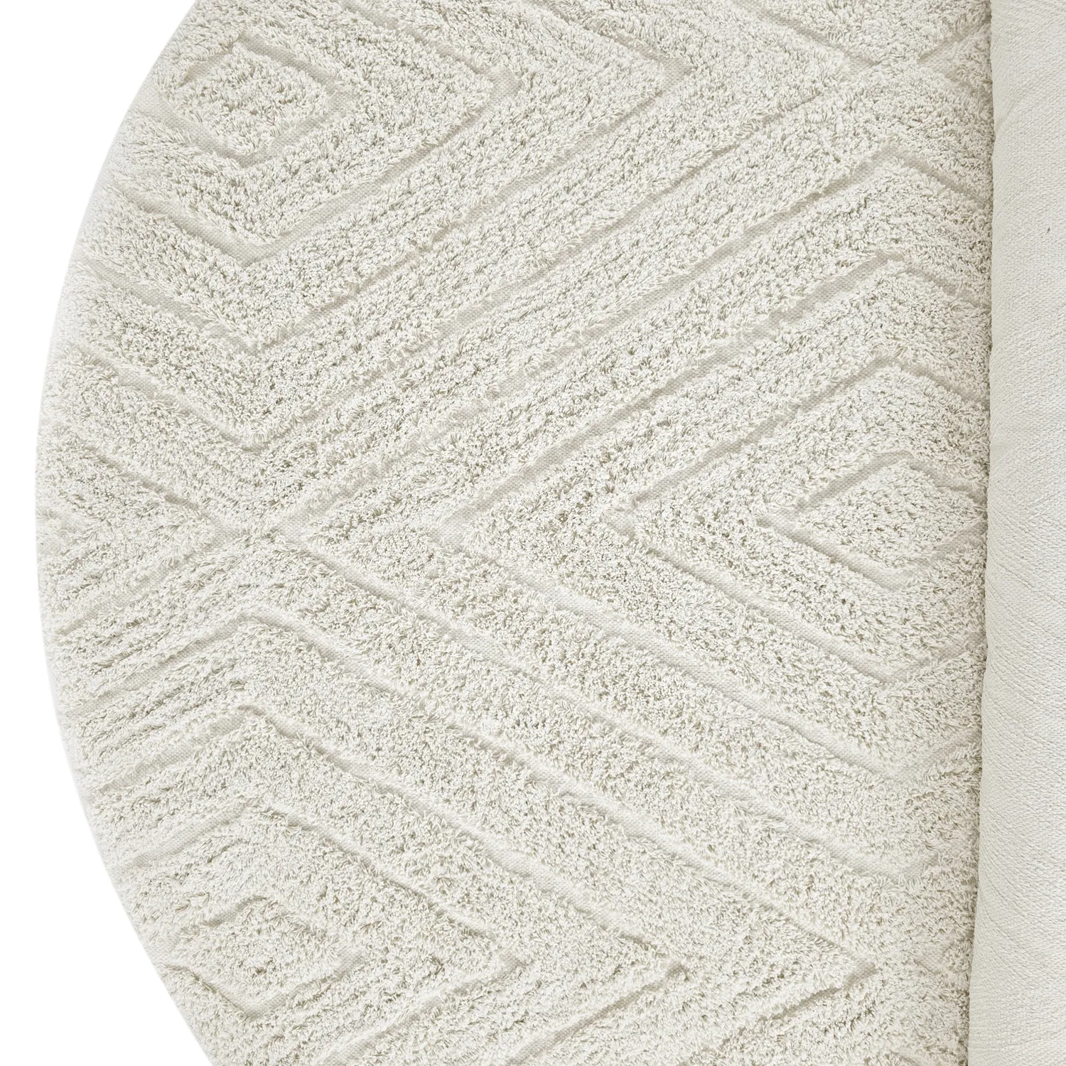 Okrągły dywan - Amberley Natural Cotton Shaggy (białawy)