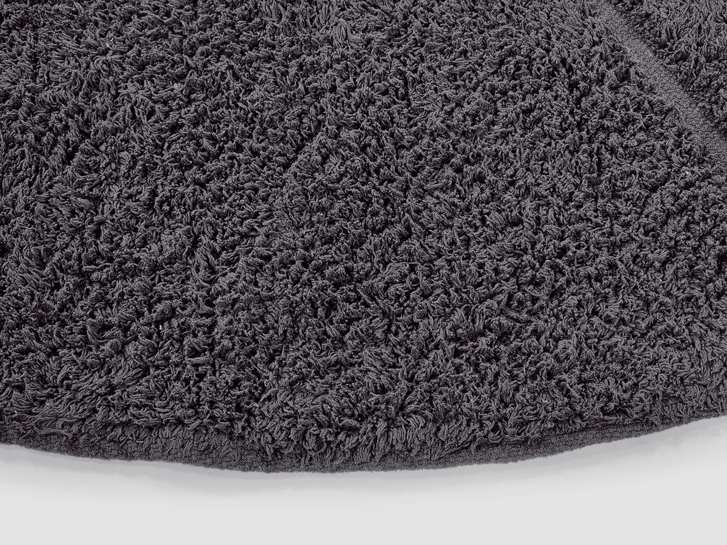 Okrągły dywan - Andrea Natural Cotton Shaggy (czarny)
