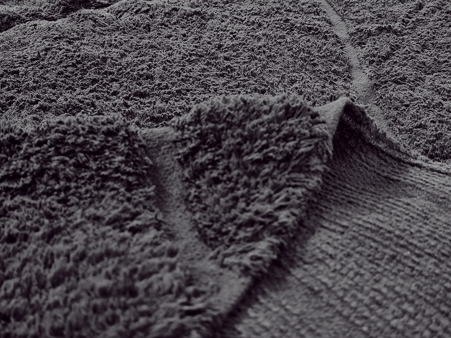Dywany shaggy - Andrea Natural Cotton Shaggy (czarny)