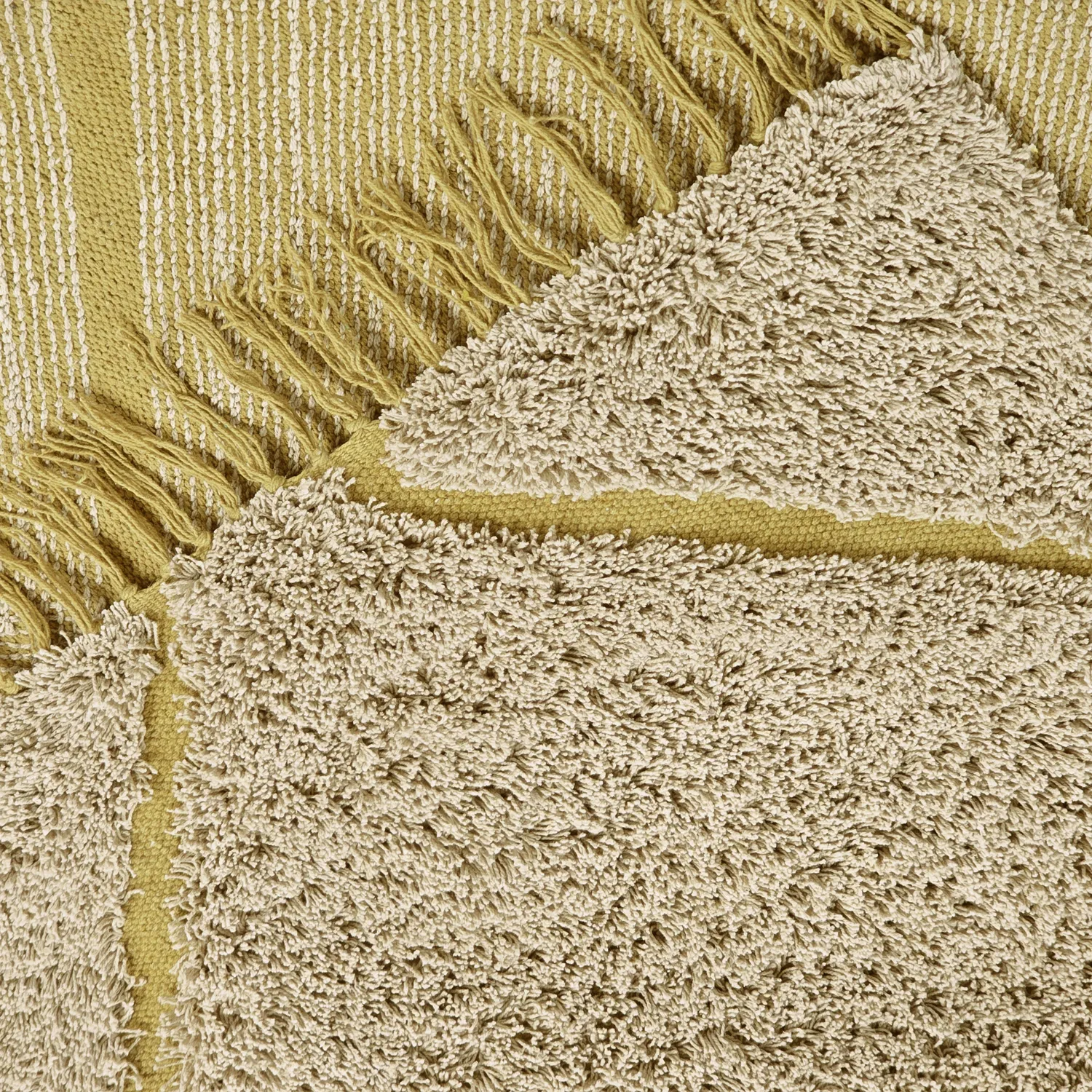 Dywany shaggy - Bellevue Natural Cotton Shaggy (beż/brąz)