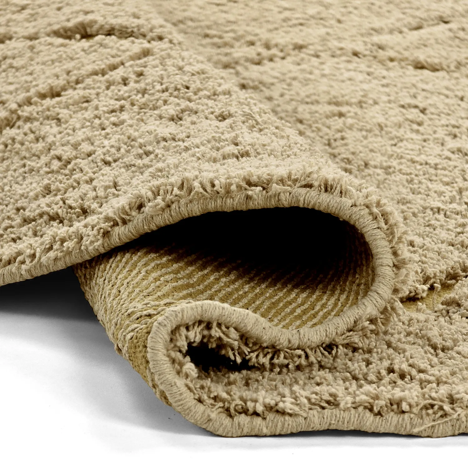 Okrągły dywan - Bellevue Natural Cotton Shaggy (beż/brąz)