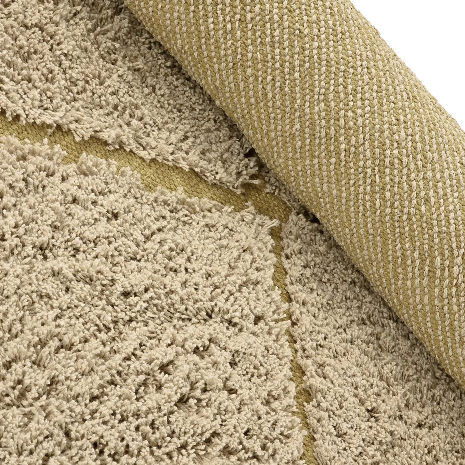 Okrągły dywan - Bellevue Natural Cotton Shaggy (beż/brąz)