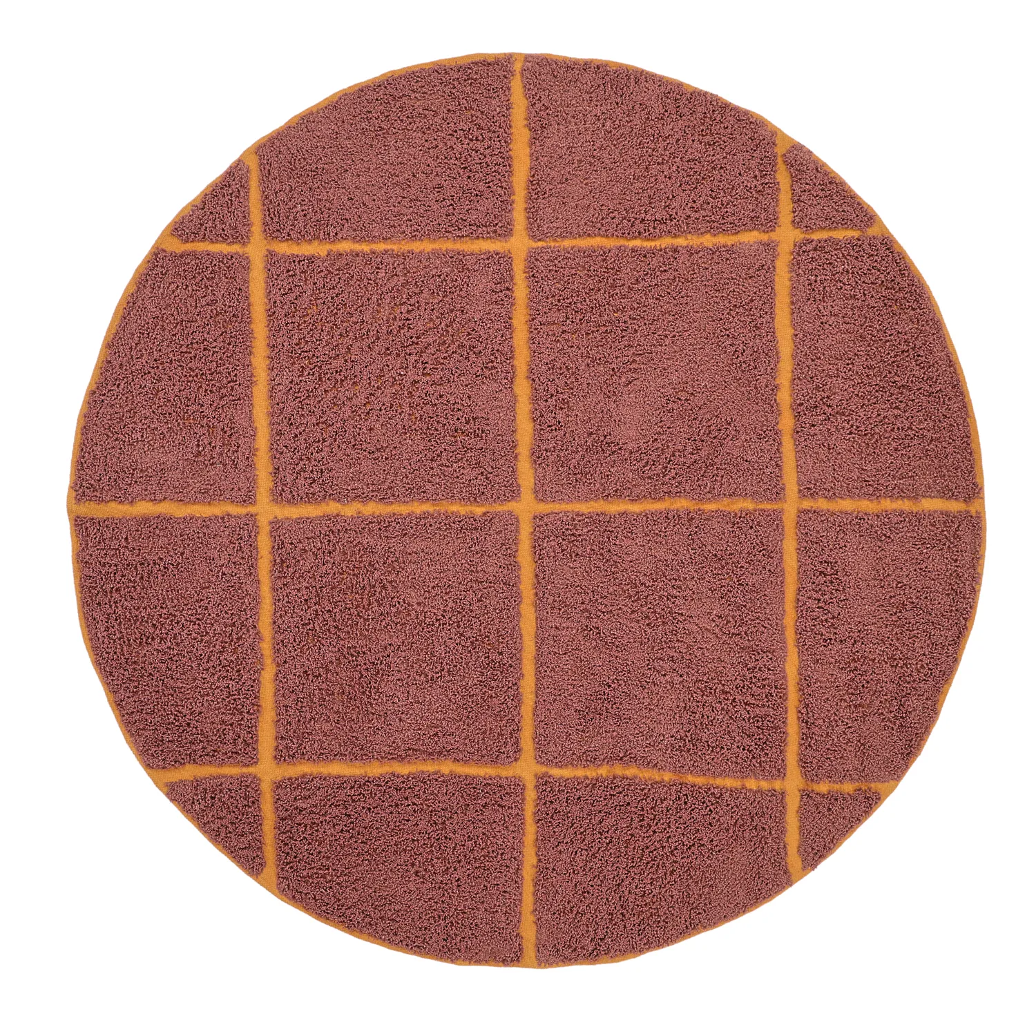 Okrągły dywan - Bellevue Natural Cotton Shaggy (czerwony/pomarańczowy)