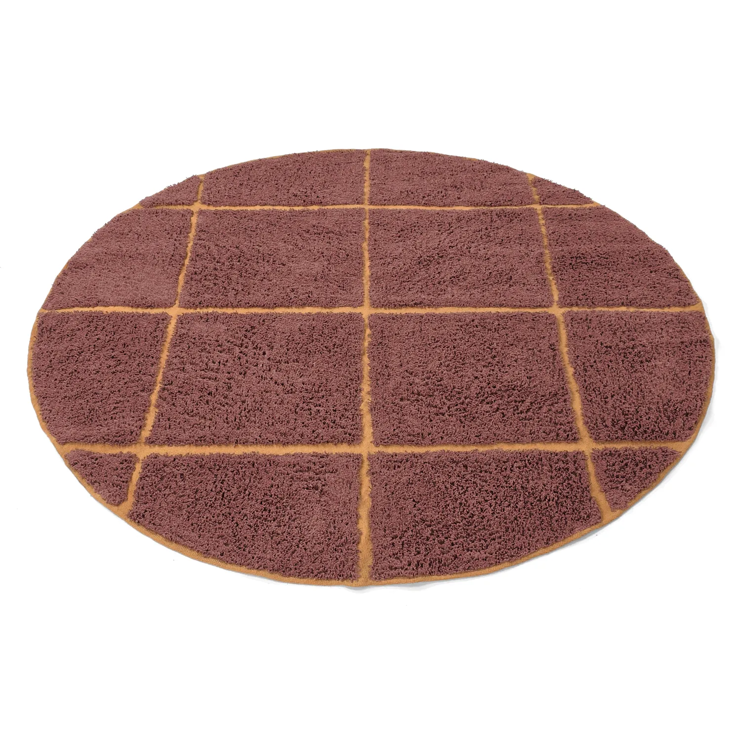 Okrągły dywan - Bellevue Natural Cotton Shaggy (czerwony/pomarańczowy)