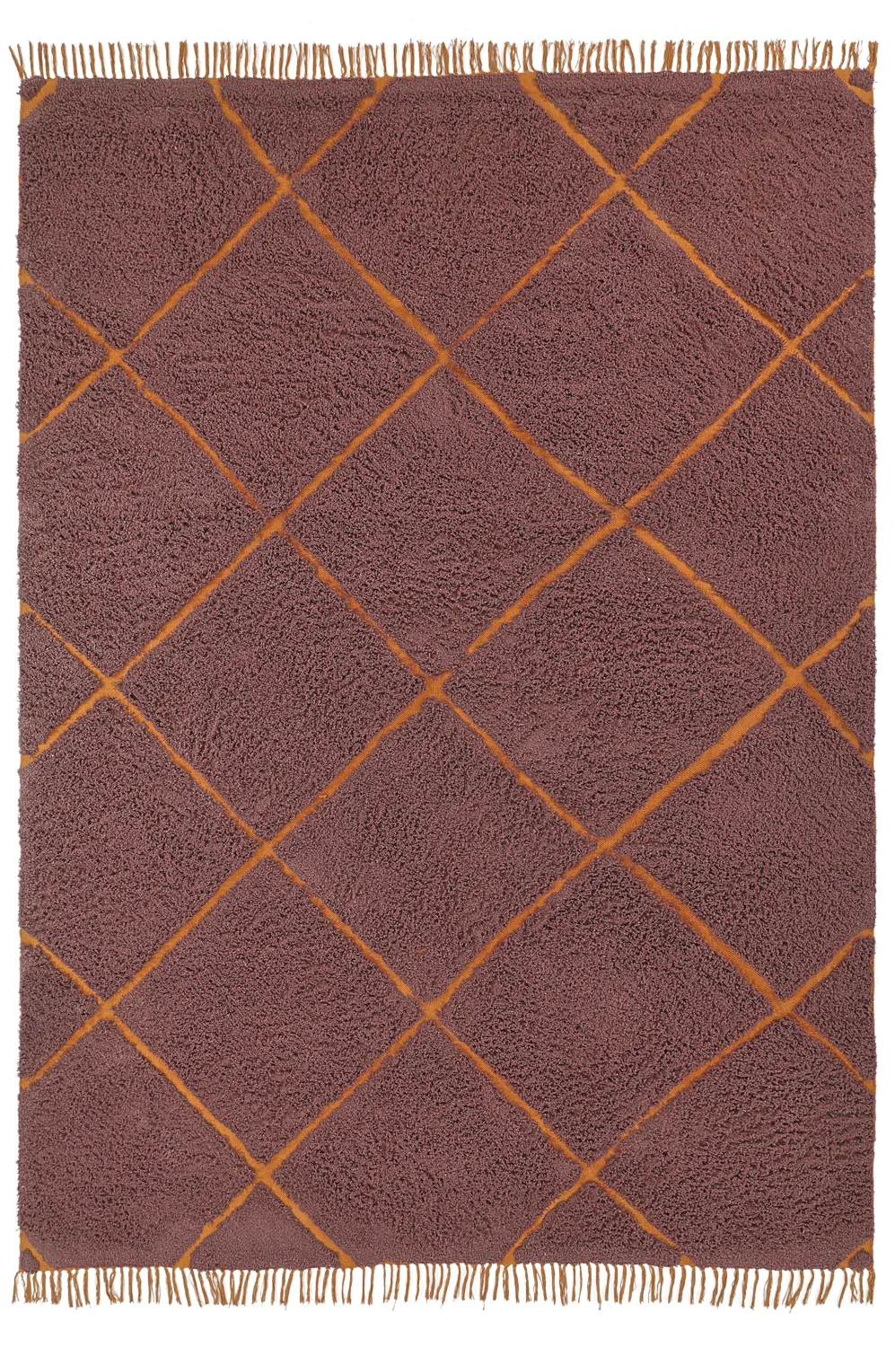 Dywany shaggy - Bellevue Natural Cotton Shaggy (czerwony/pomarańczowy)