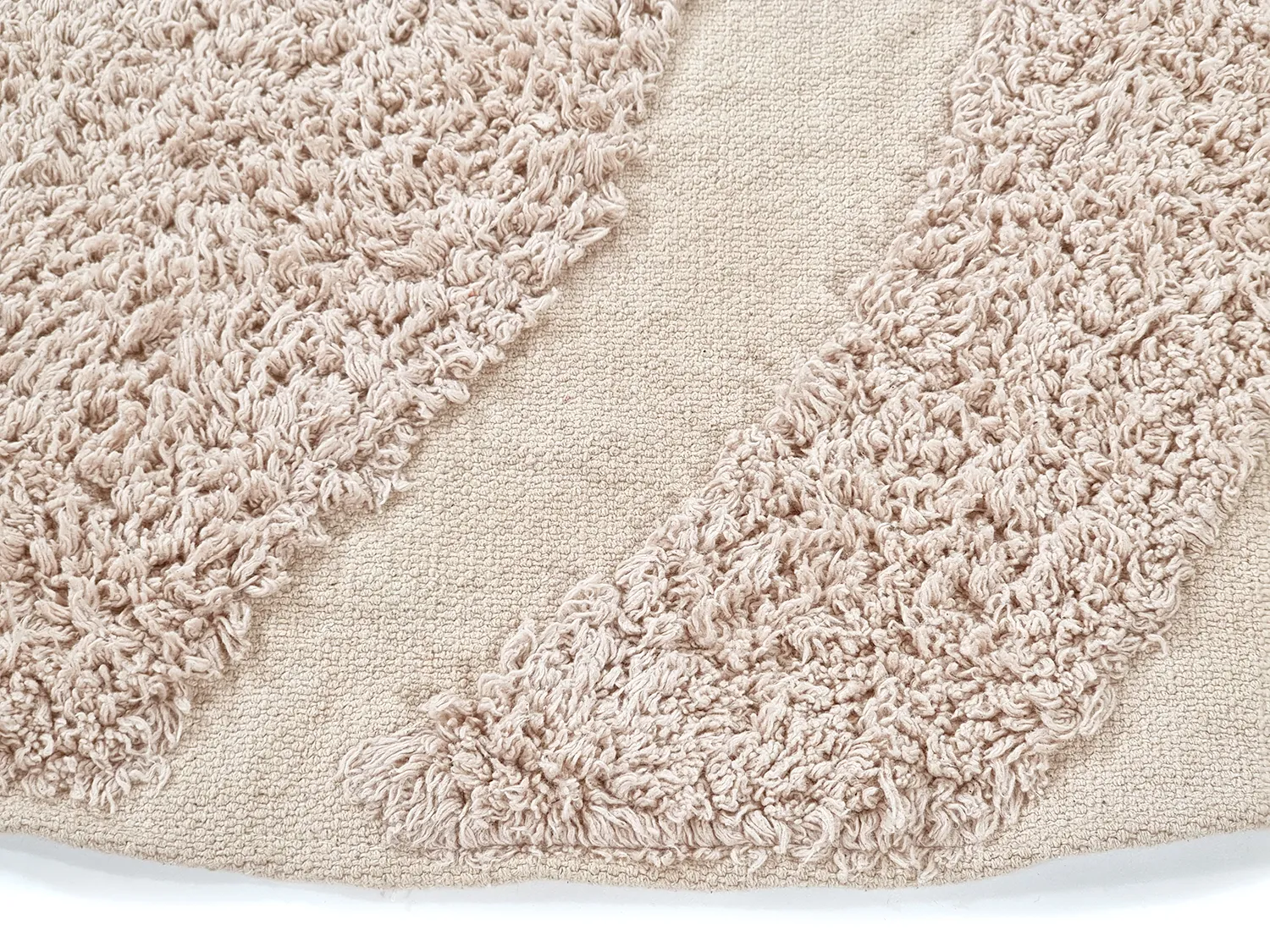 Okrągły dywan - Bonnie Natural Cotton Shaggy (beżowy)