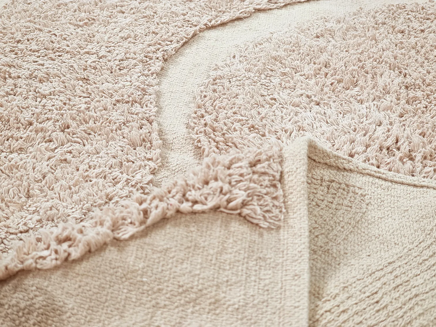 Okrągły dywan - Bonnie Natural Cotton Shaggy (beżowy)