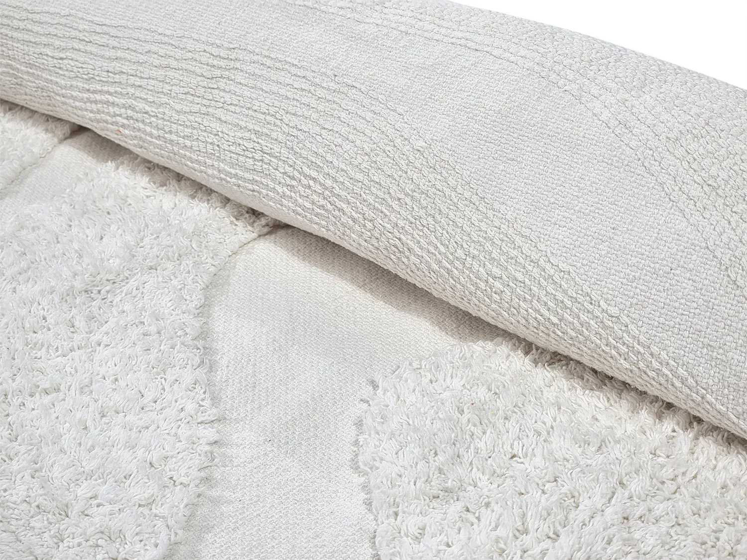 Okrągły dywan - Bonnie Natural Cotton Shaggy (offwhite)