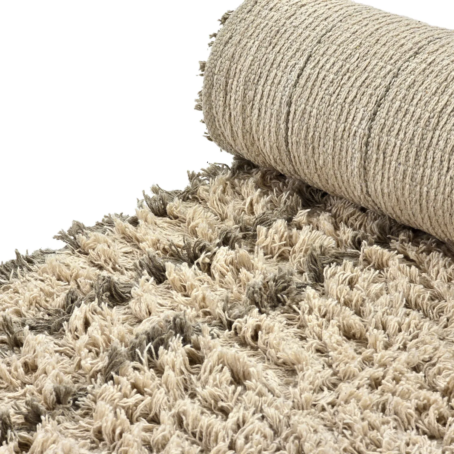 Dywany shaggy - Cataya Natural Cotton Shaggy (beżowy/taupe)