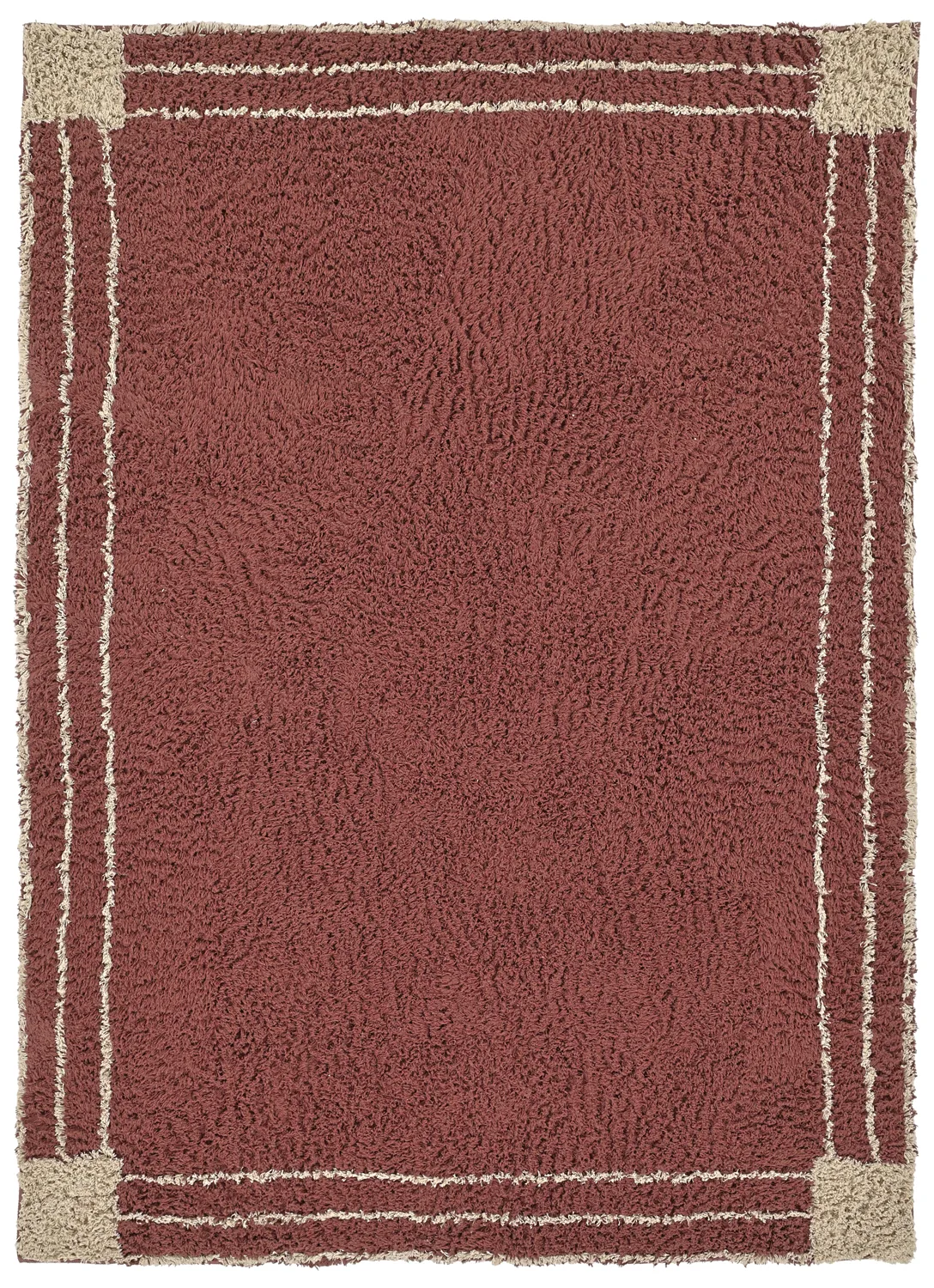Dywany shaggy - Cataya Natural Cotton Shaggy (brązowy/beżowy)