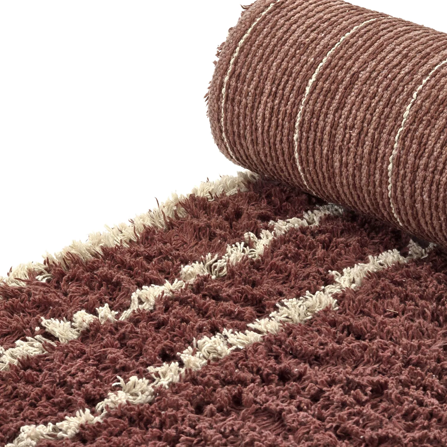 Dywany shaggy - Cataya Natural Cotton Shaggy (brązowy/beżowy)