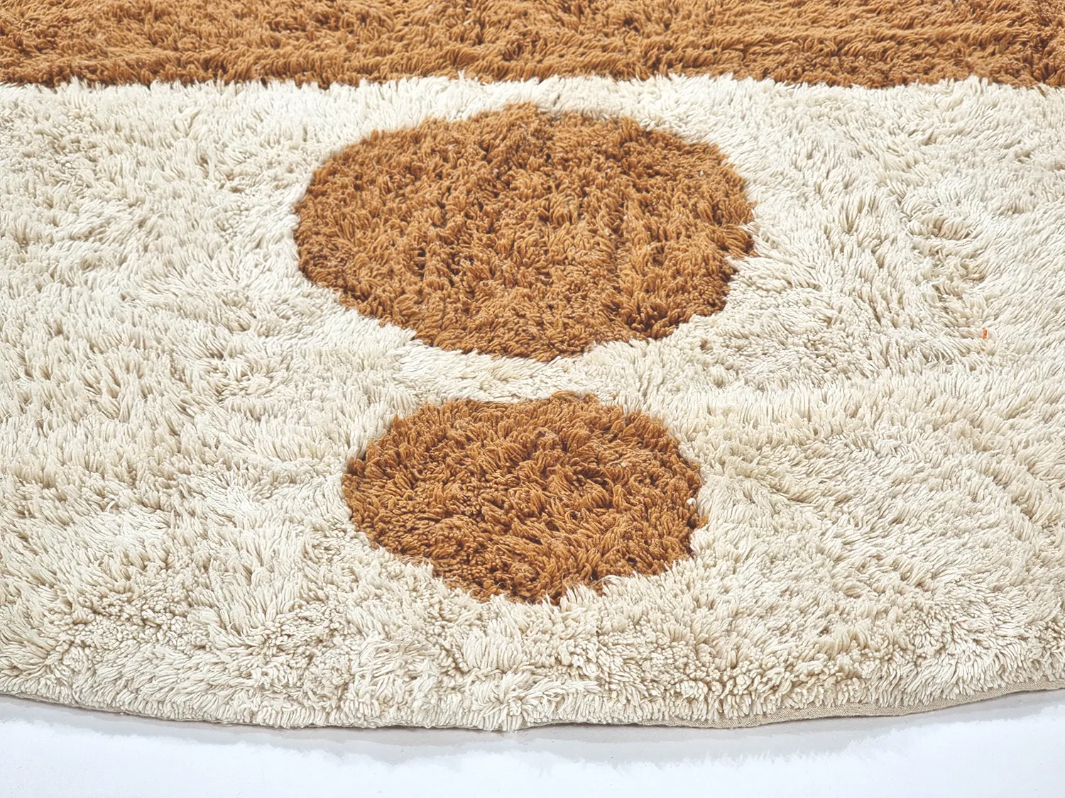 Okrągły dywan - Cervia Natural Cotton Shaggy (beżowy)