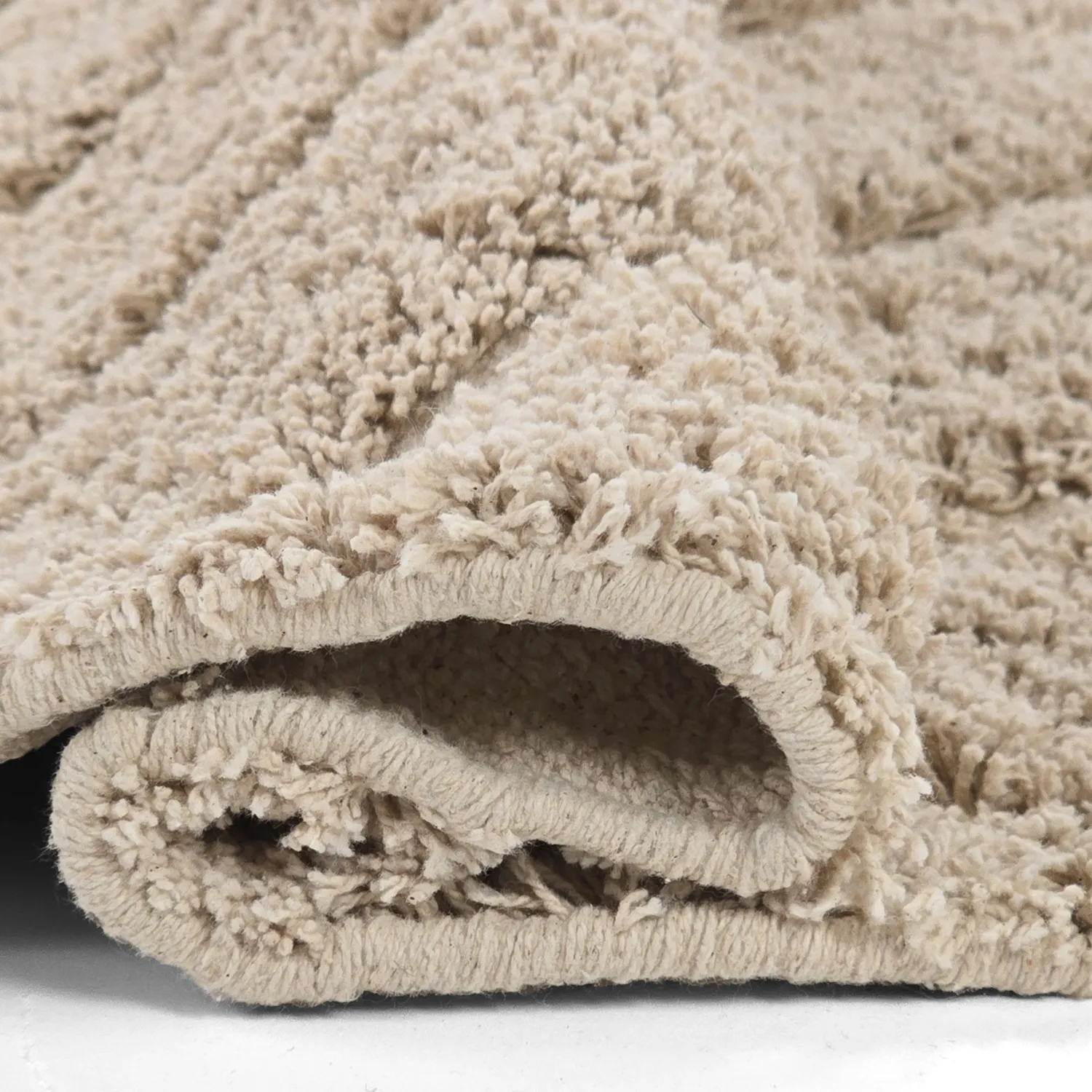 Okrągły dywan - Conara Natural Cotton Shaggy (beżowy)