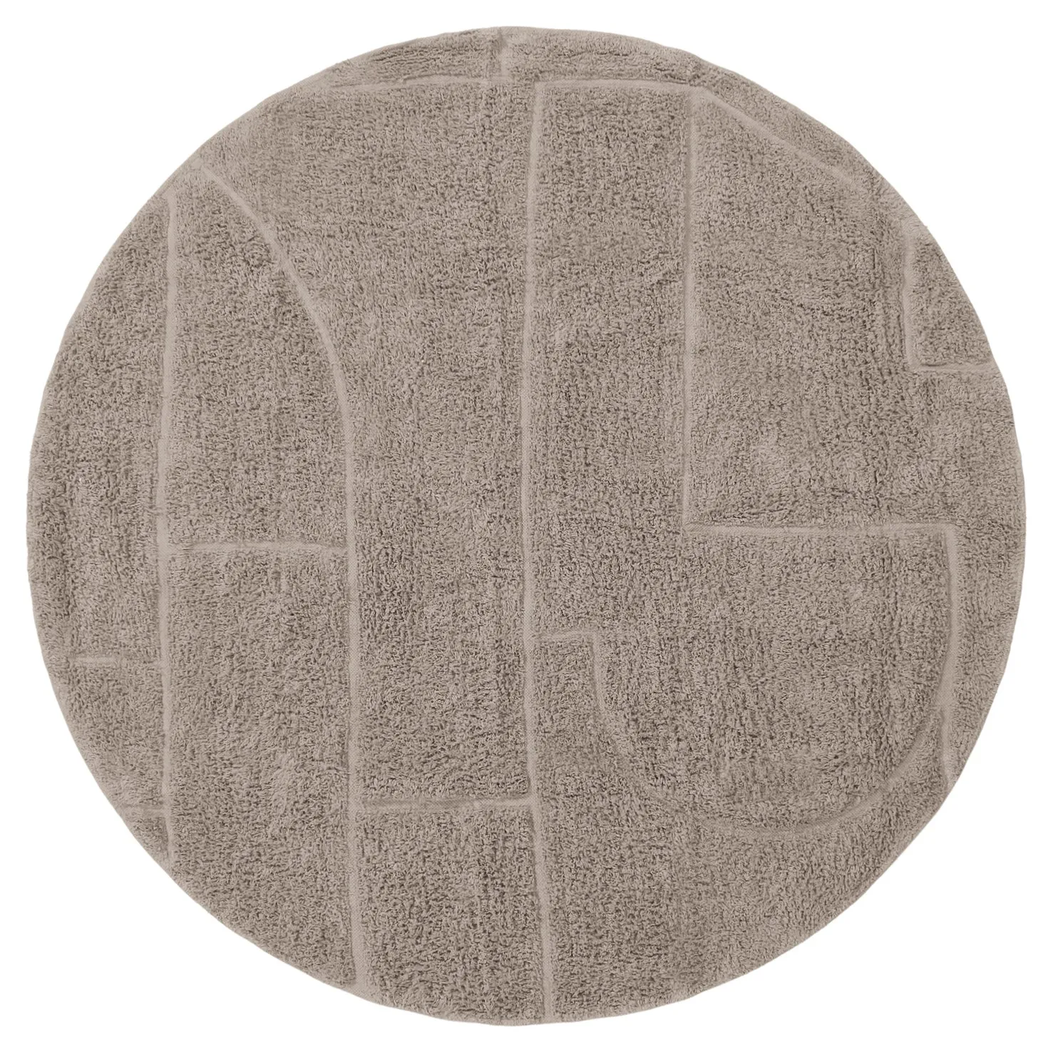 Okrągły dywan - Cremona Natural Cotton Shaggy (kolor ciemnoszary)