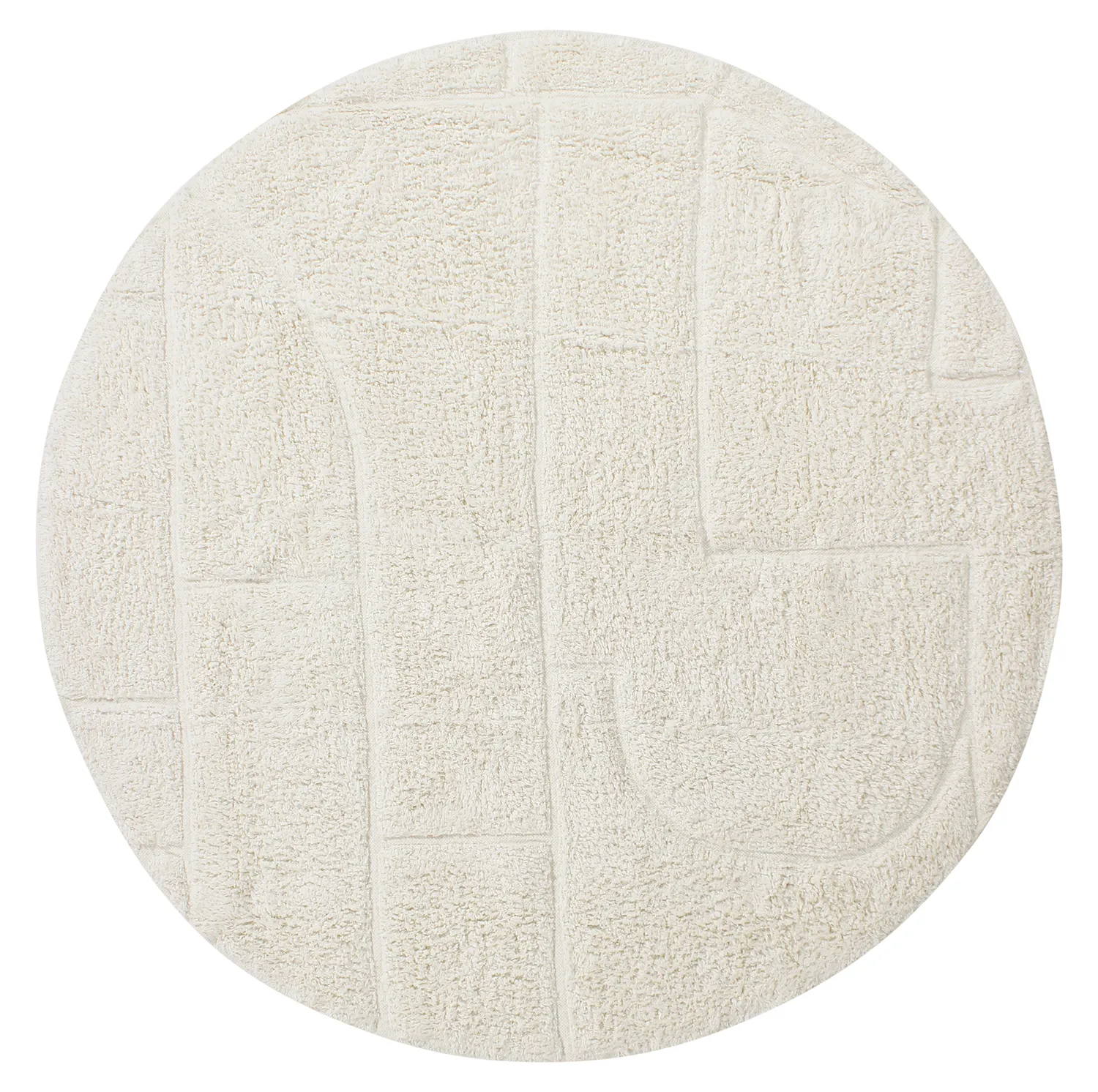 Okrągły dywan - Cremona Natural Cotton Shaggy (offwhite)