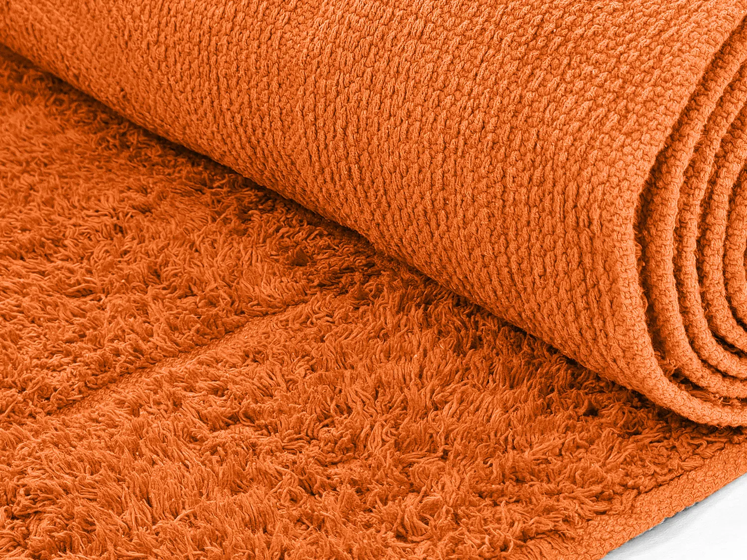 Okrągły dywan - Cremona Natural Cotton Shaggy (pomarańczowy)