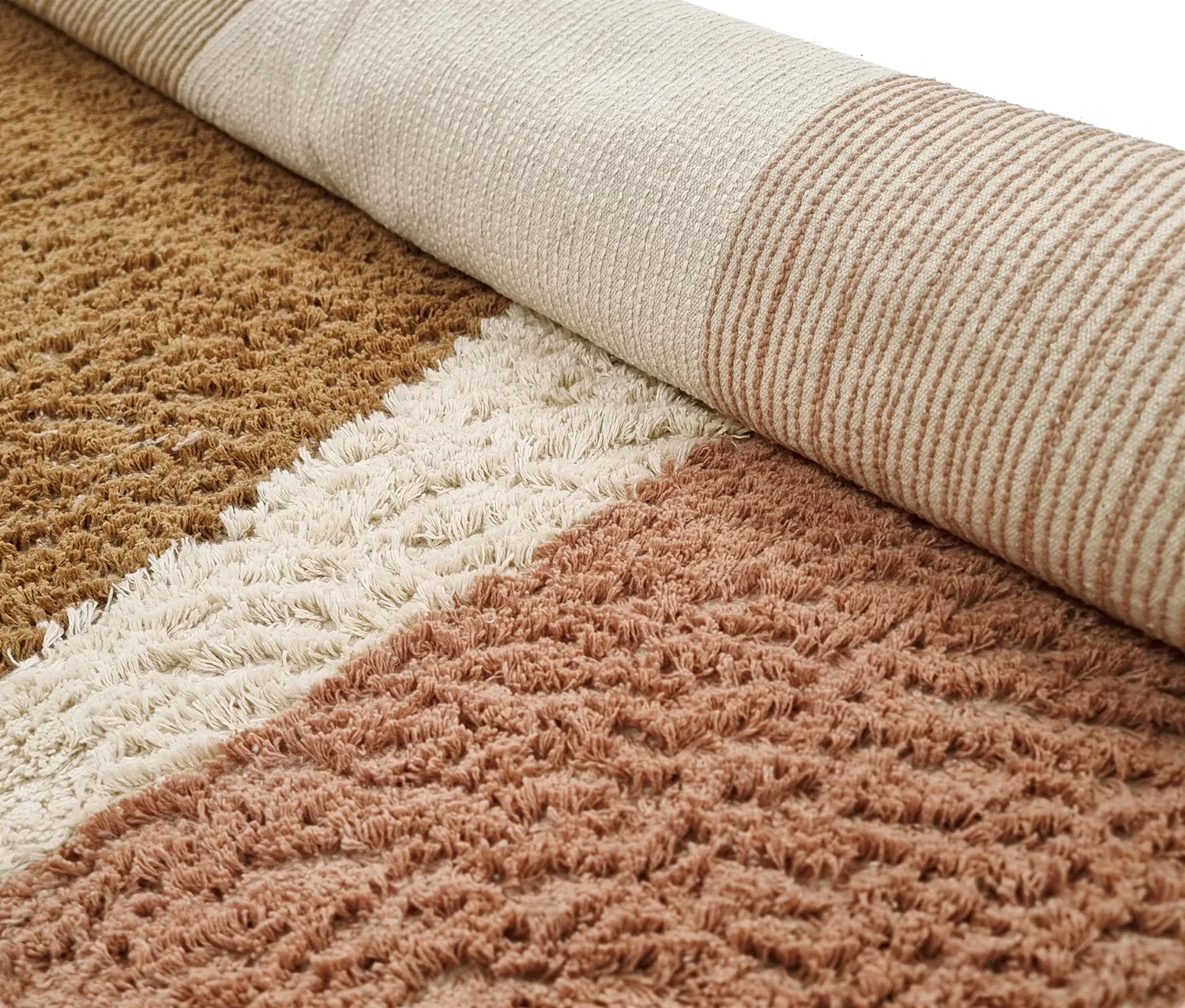 Okrągły dywan - Donostia Natural Cotton Shaggy (multi)