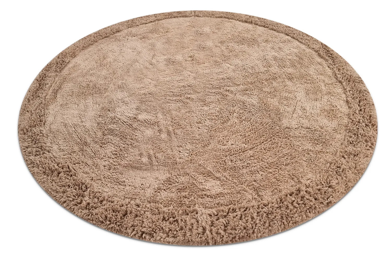 Okrągły dywan - Ebba Natural Cotton Shaggy (brązowy)