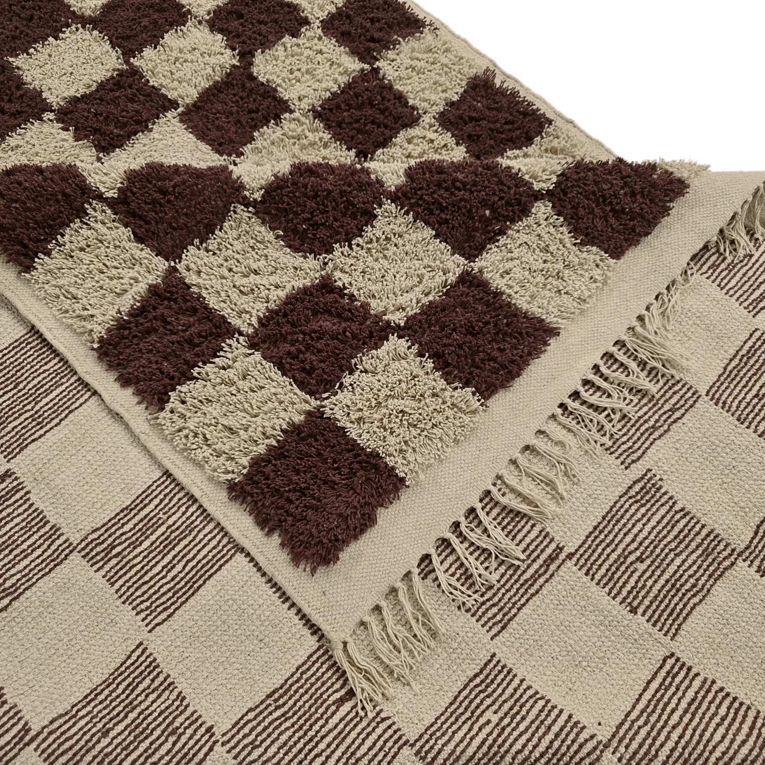 Dywany shaggy - Elsey Natural Cotton Shaggy (beż/brąz)