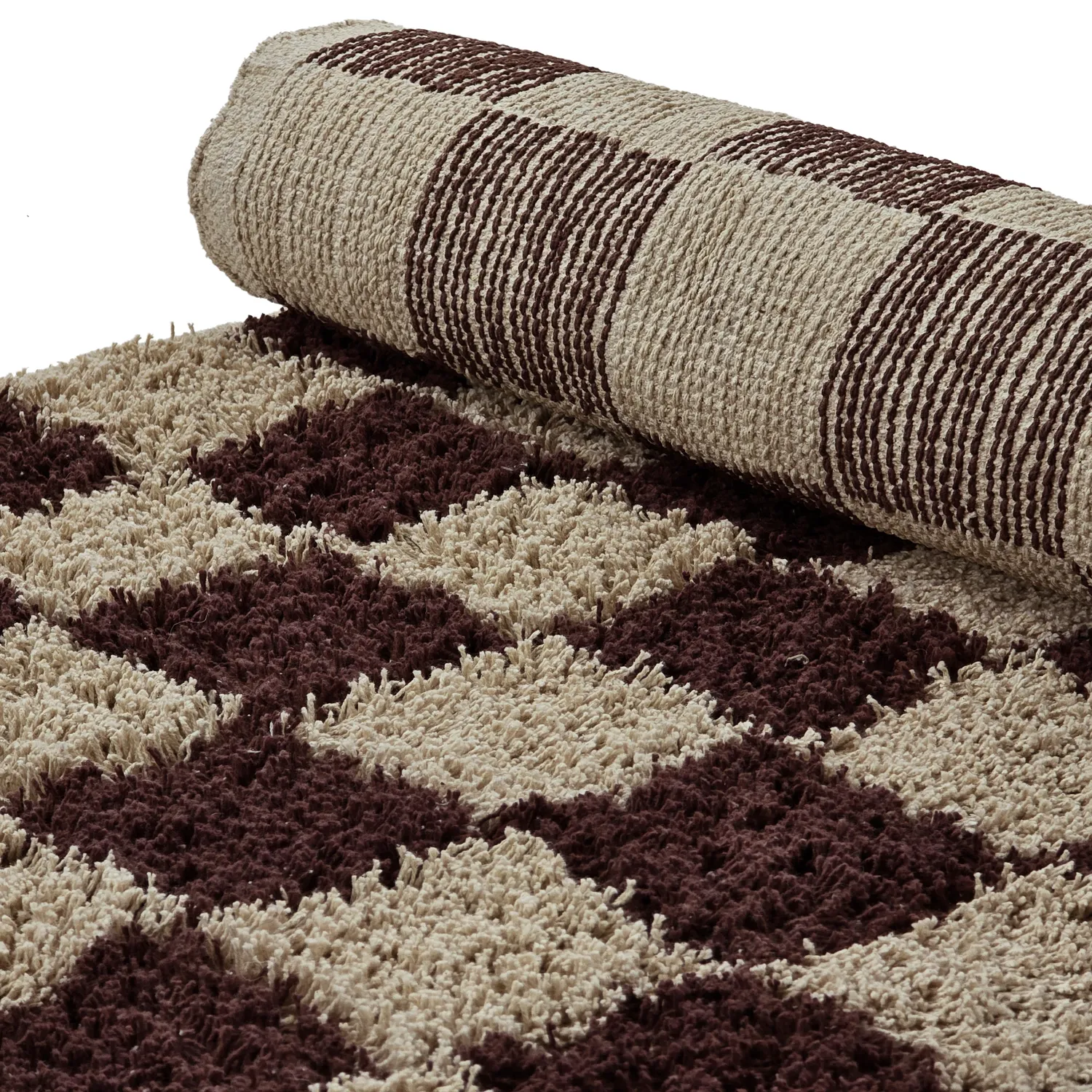 Dywany shaggy - Elsey Natural Cotton Shaggy (beż/brąz)
