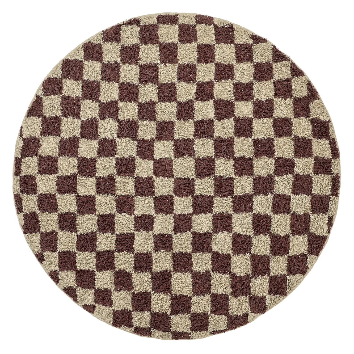 Okrągły dywan - Elsey Natural Cotton Shaggy (beż/brąz)