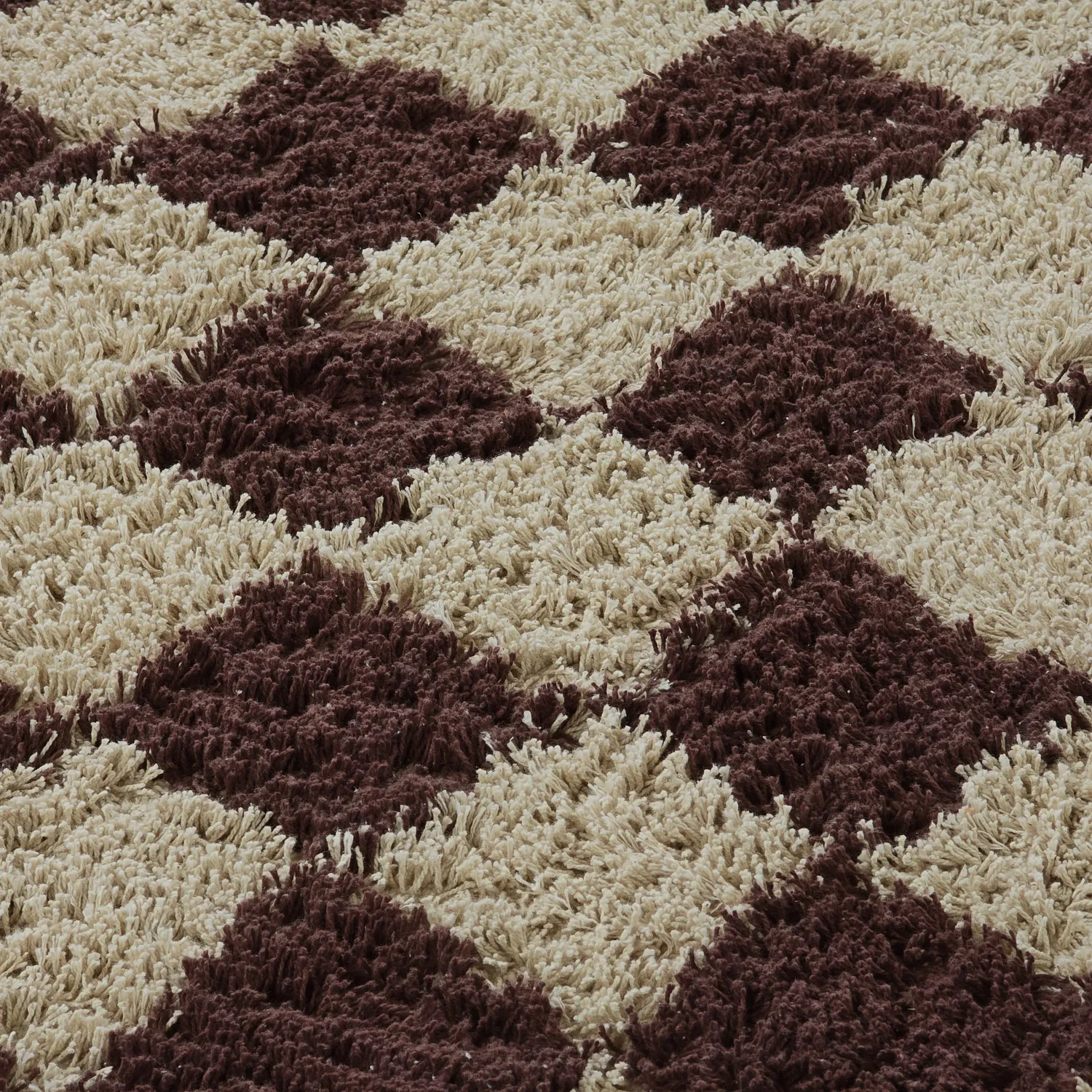 Okrągły dywan - Elsey Natural Cotton Shaggy (beż/brąz)