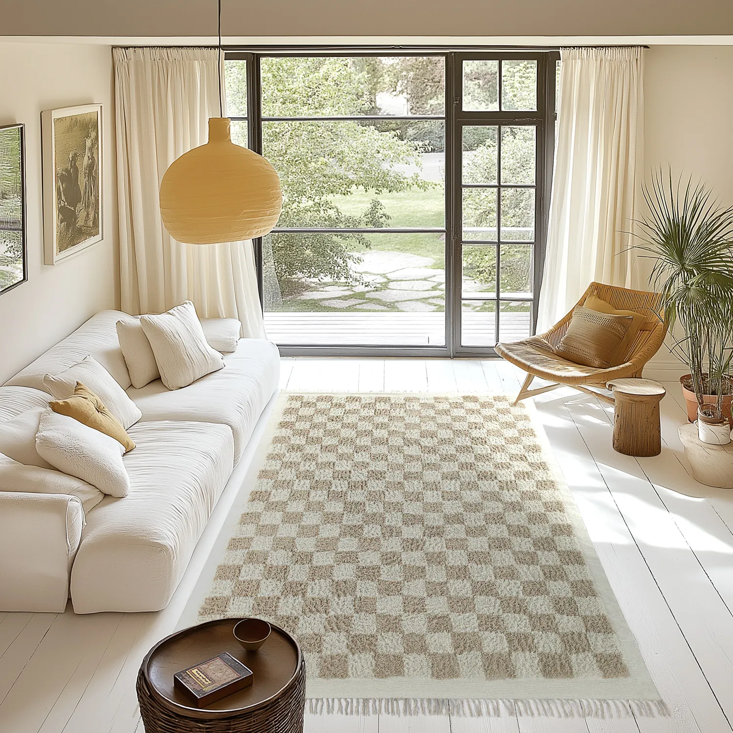 Dywany shaggy - Elsey Natural Cotton Shaggy (krem/piasek)