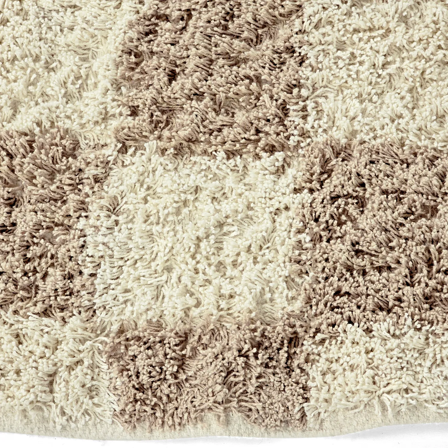 Okrągły dywan - Elsey Natural Cotton Shaggy (krem/piasek)