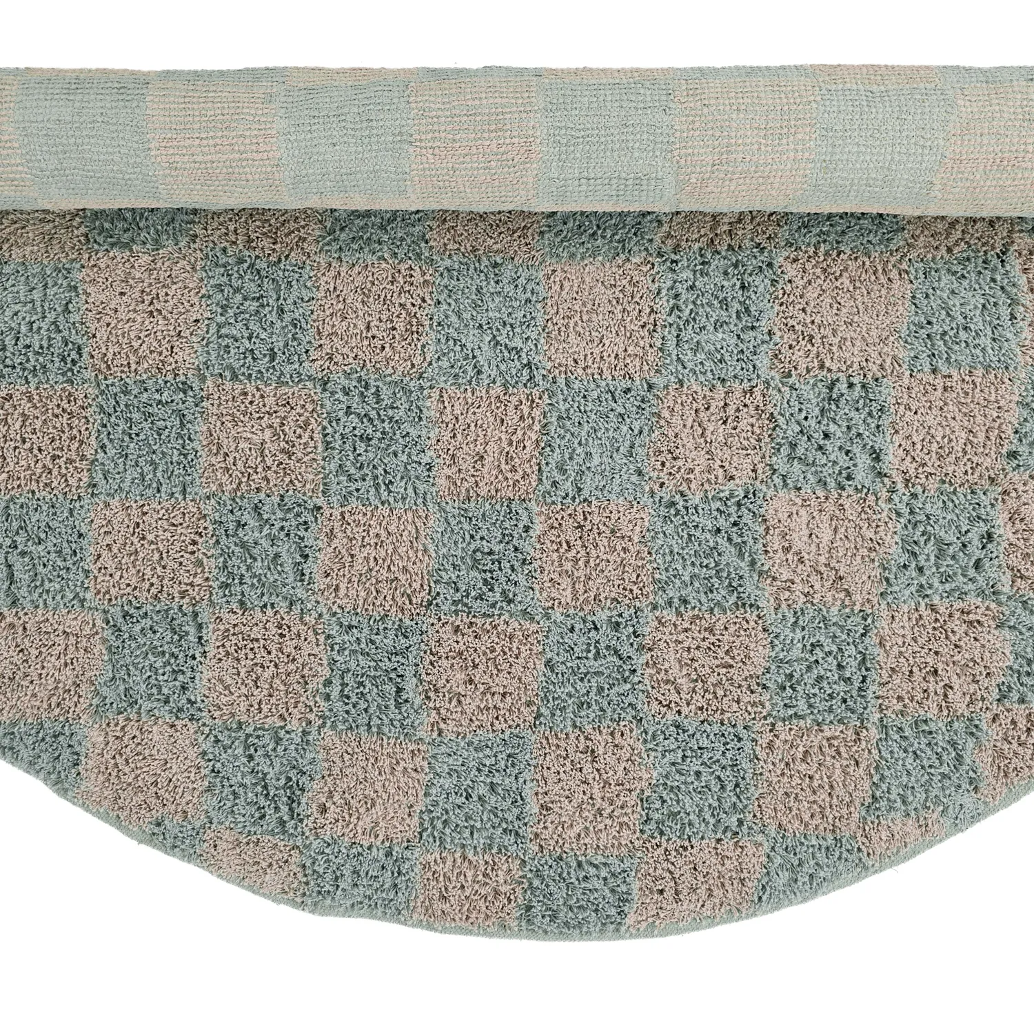 Okrągły dywan - Elsey Natural Cotton Shaggy (szary/różowy)