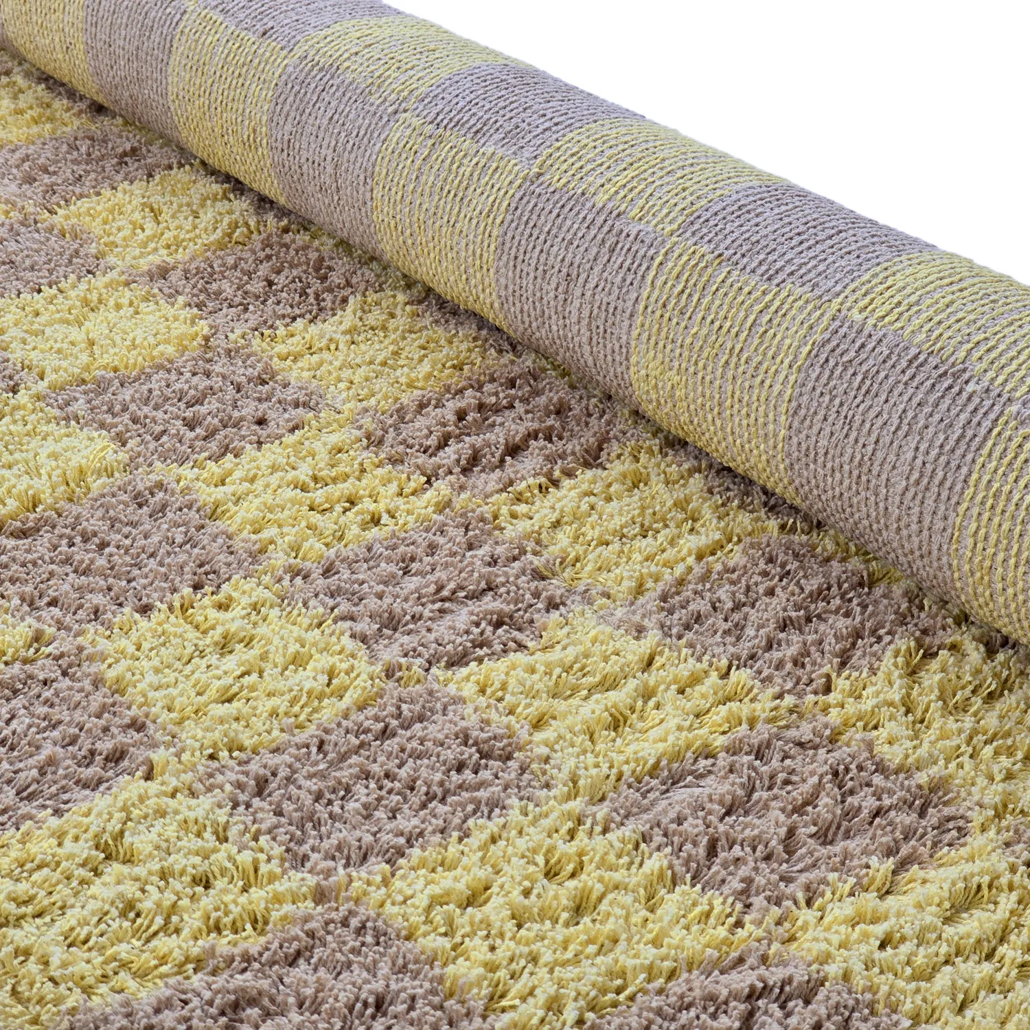 Dywany shaggy - Elsey Natural Cotton Shaggy (żółty/beżowy)