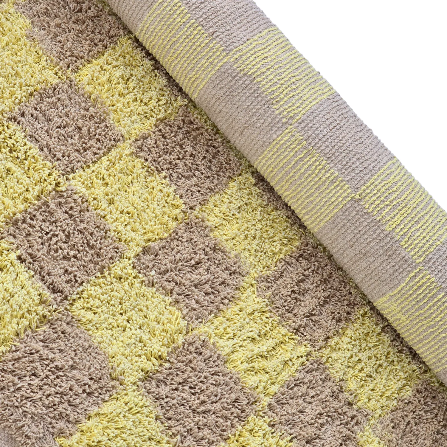 Dywany shaggy - Elsey Natural Cotton Shaggy (żółty/beżowy)