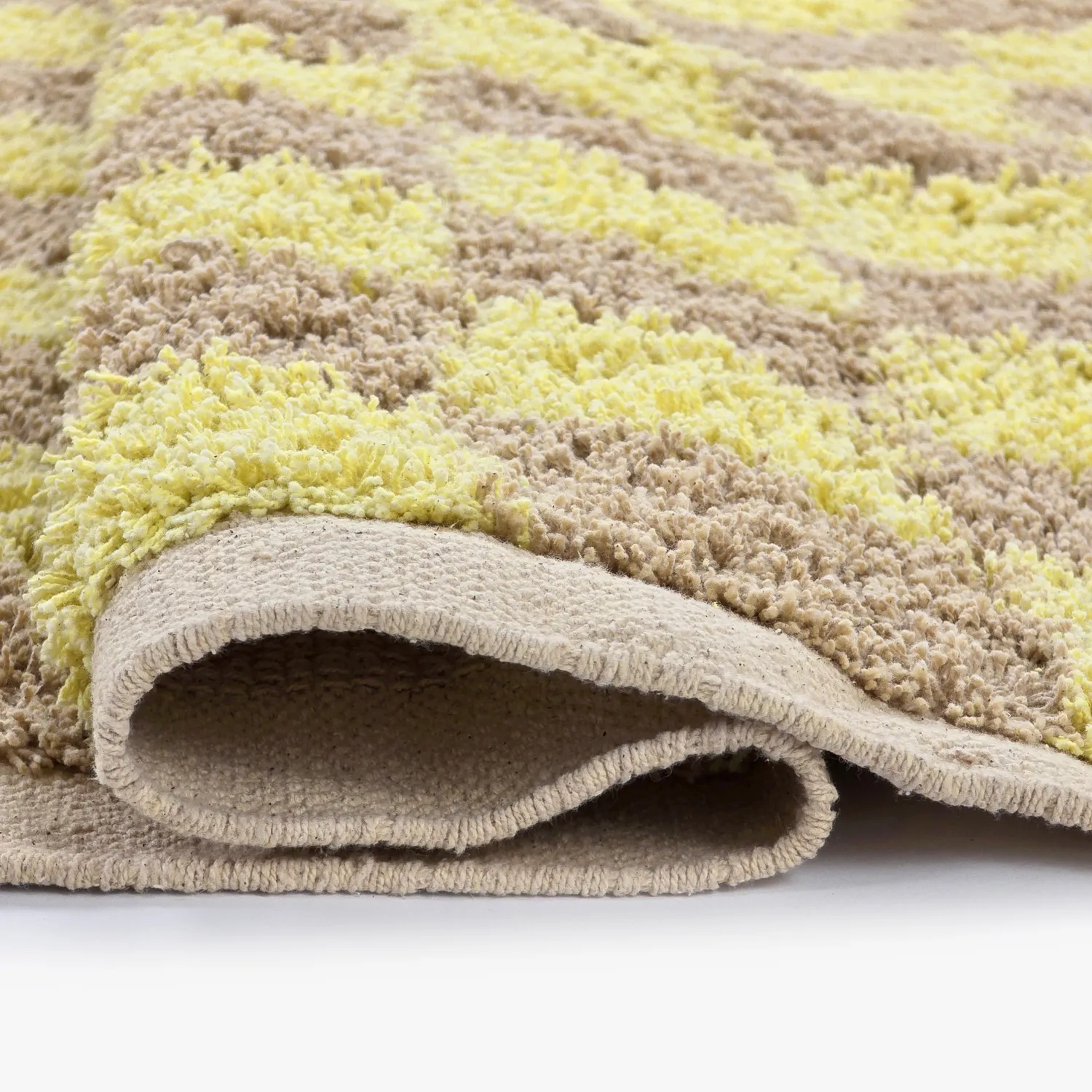 Dywany shaggy - Elsey Natural Cotton Shaggy (żółty/beżowy)
