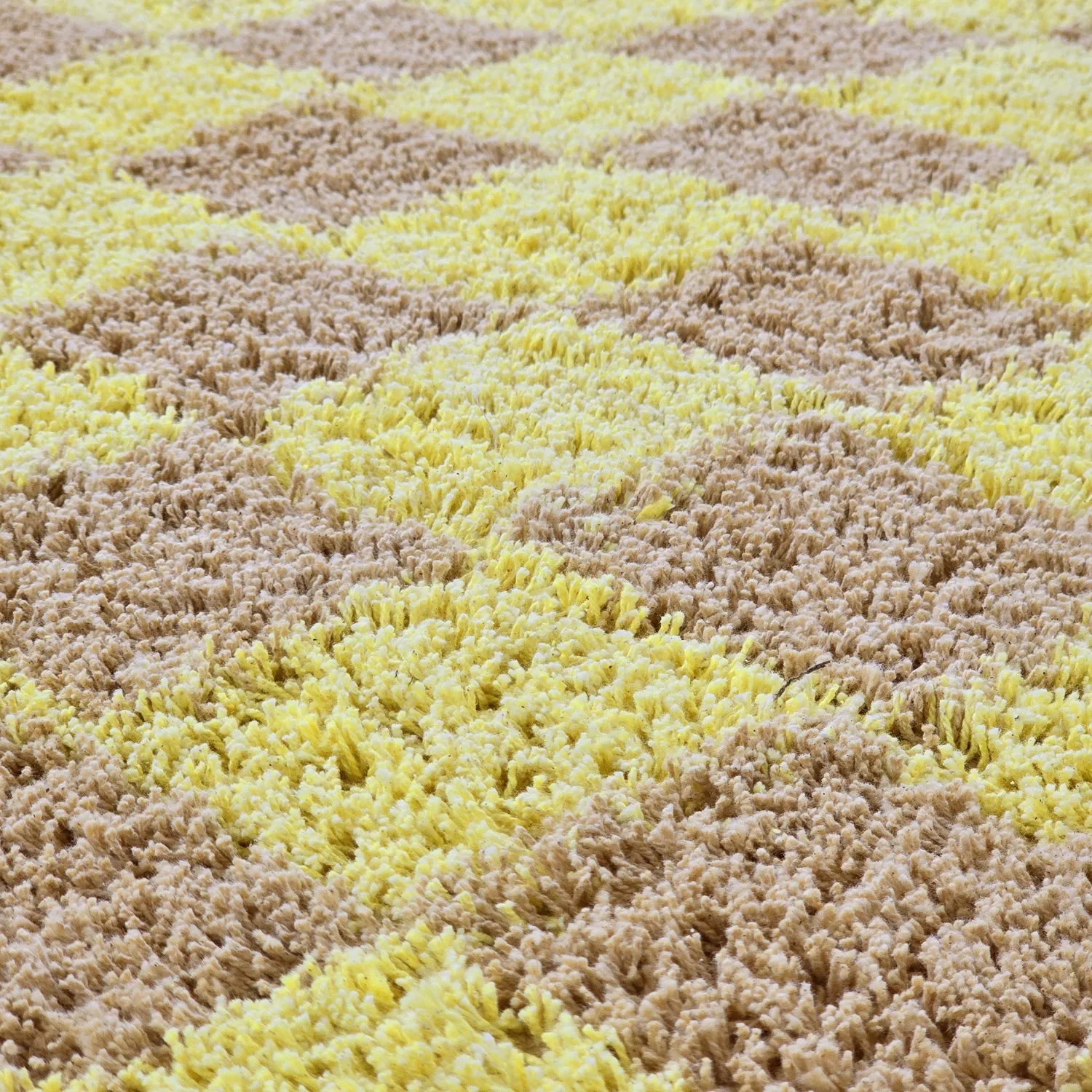 Okrągły dywan - Elsey Natural Cotton Shaggy (żółty/beżowy)