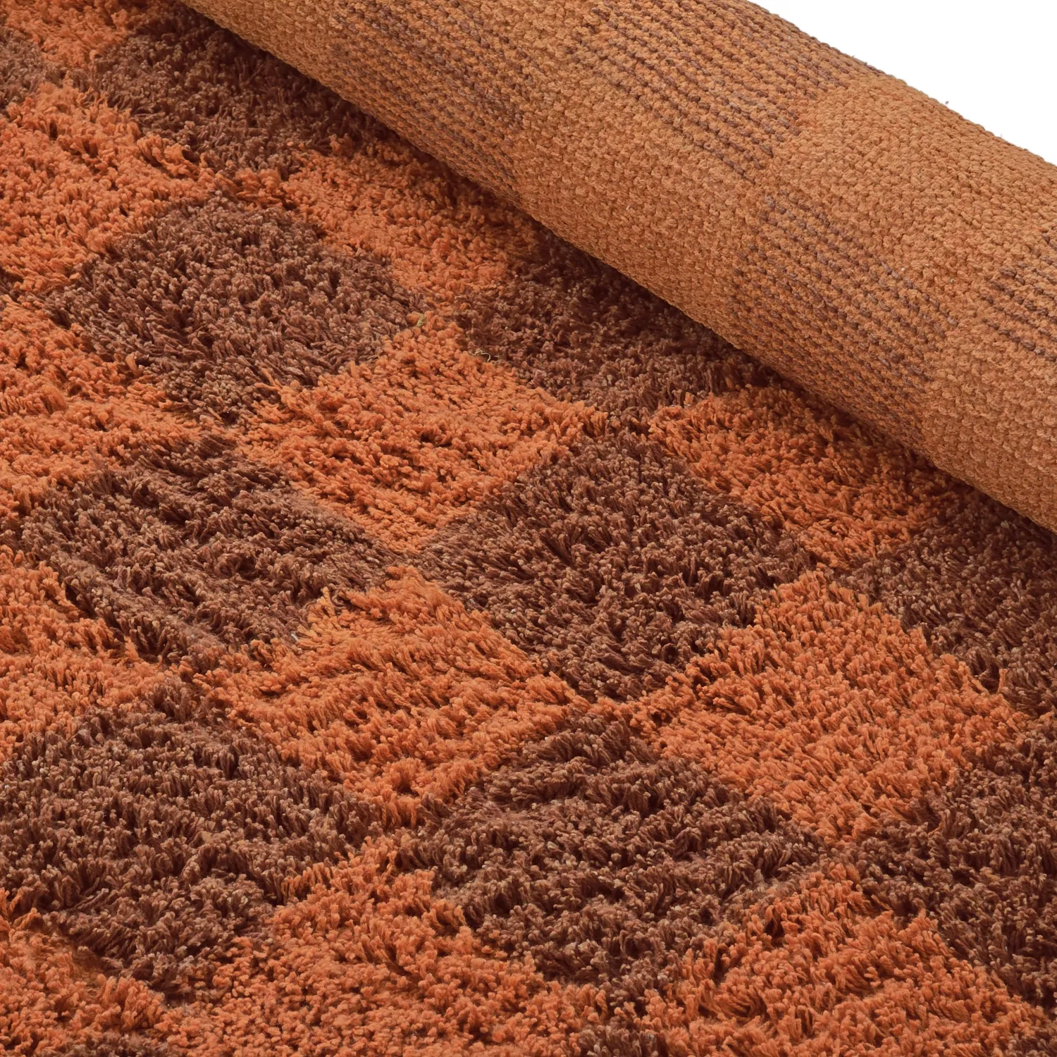 Okrągły dywan - Elsey Natural Cotton Shaggy (pomarańczowy/czerwony)