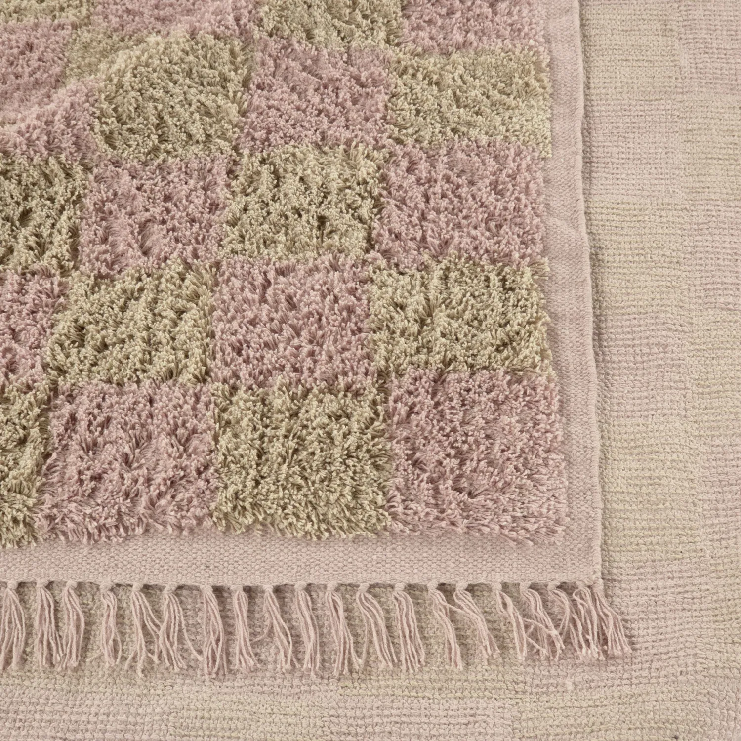 Dywany shaggy - Elsey Natural Cotton Shaggy (różowy/pomarańczowy)
