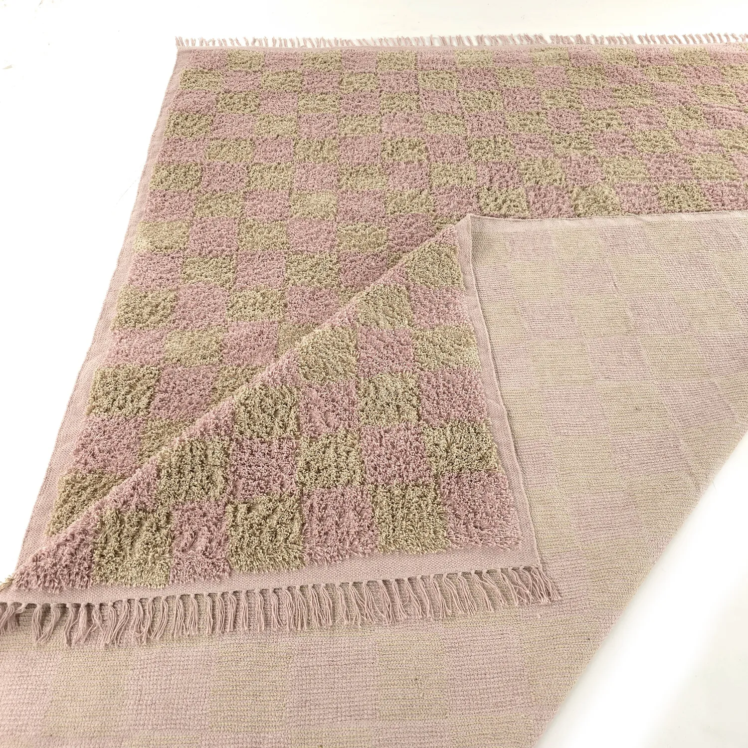 Dywany shaggy - Elsey Natural Cotton Shaggy (różowy/pomarańczowy)