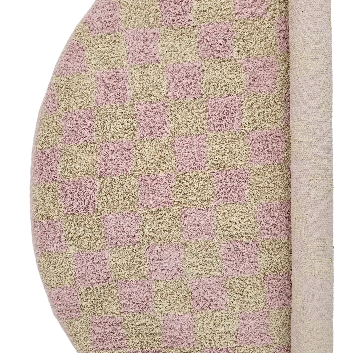 Okrągły dywan - Elsey Natural Cotton Shaggy (różowy/pomarańczowy)