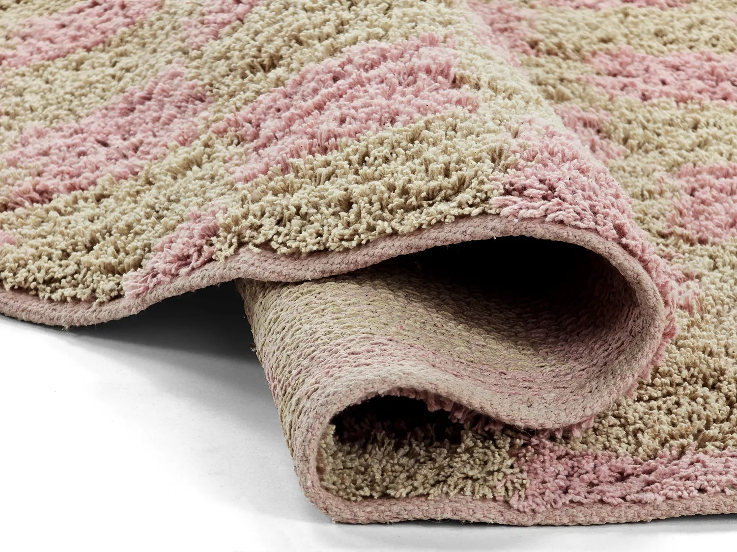 Okrągły dywan - Elsey Natural Cotton Shaggy (różowy/pomarańczowy)