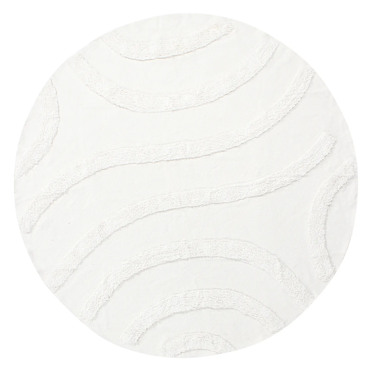 Okrągły dywan - Emilia Natural Cotton Shaggy (offwhite)