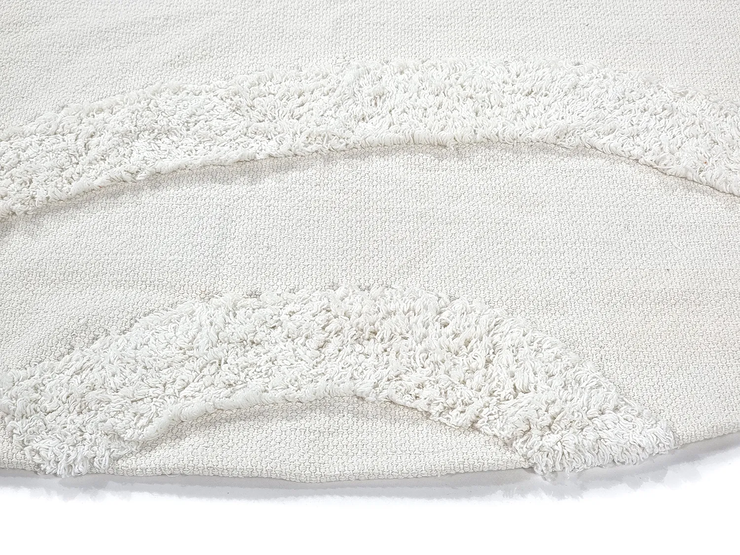 Okrągły dywan - Emilia Natural Cotton Shaggy (offwhite)