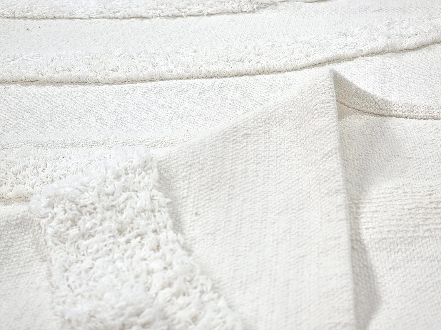 Okrągły dywan - Emilia Natural Cotton Shaggy (offwhite)
