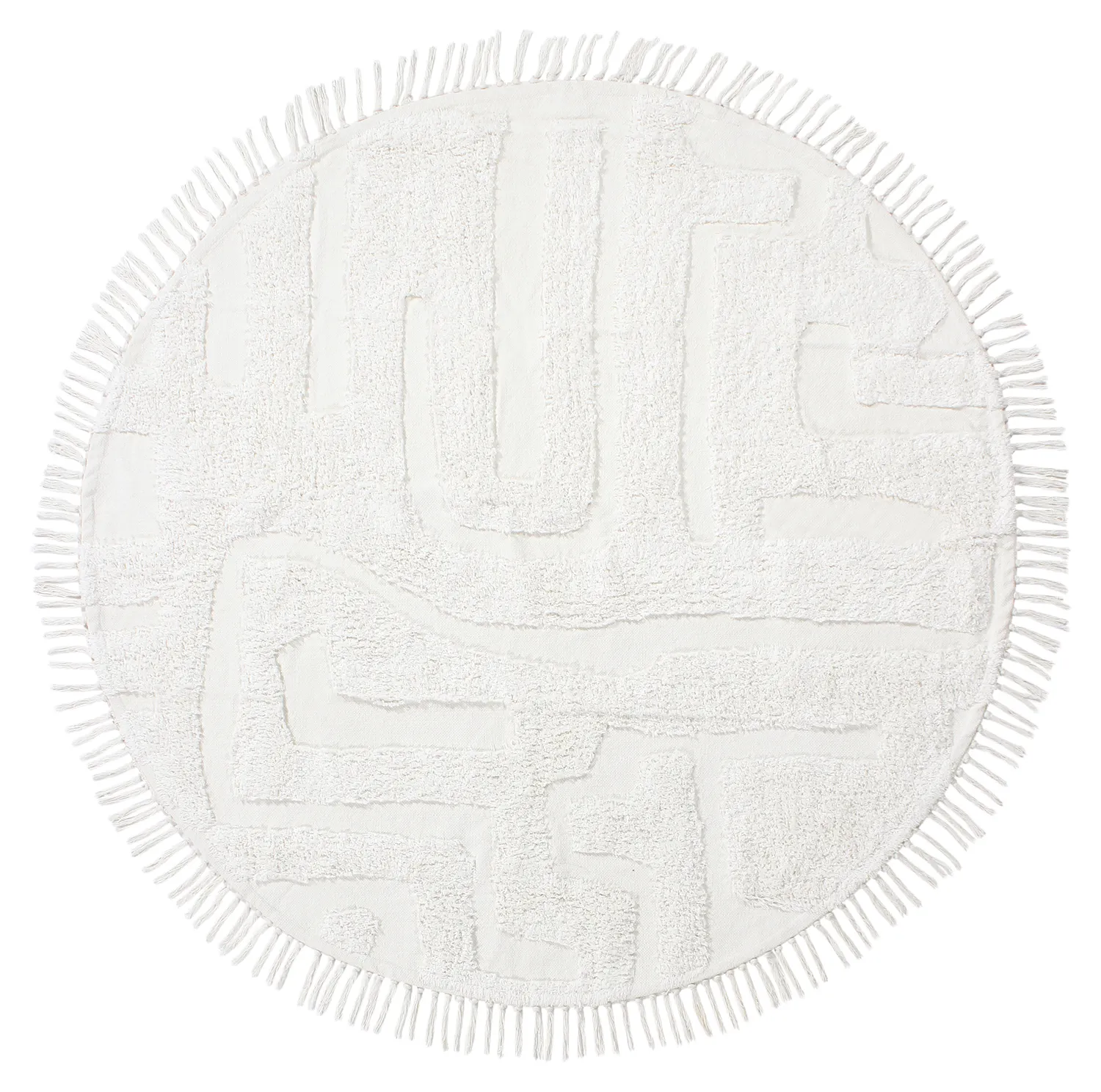 Okrągły dywan - Fallon Natural Cotton Shaggy (offwhite)