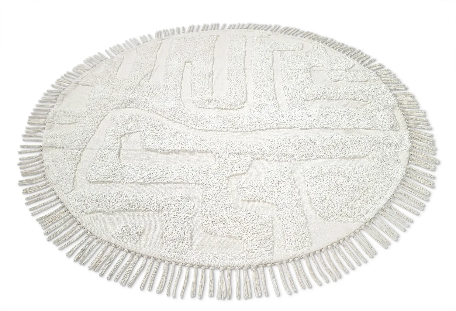 Okrągły dywan - Fallon Natural Cotton Shaggy (offwhite)