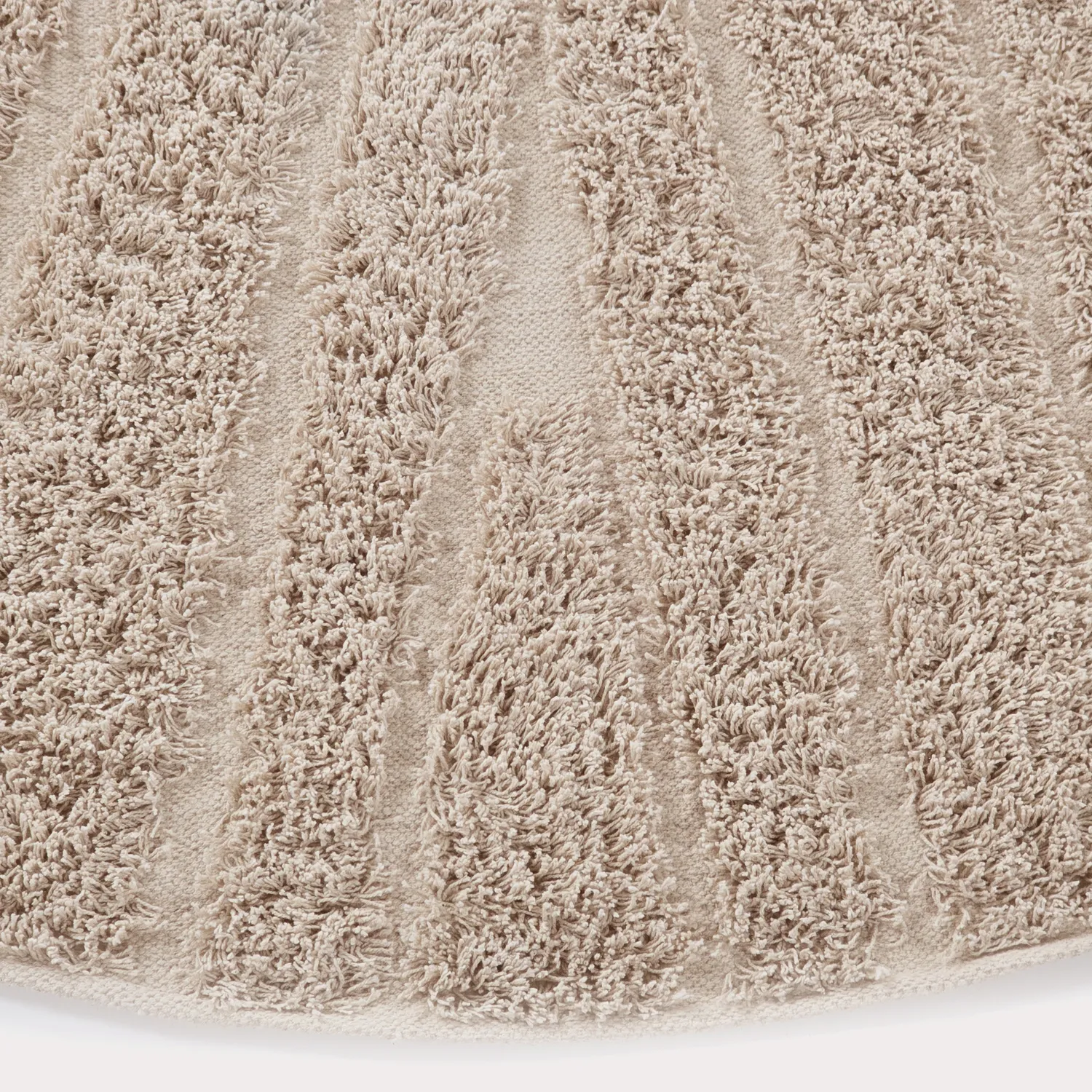 Okrągły dywan - Farley Natural Cotton Shaggy (beżowy)