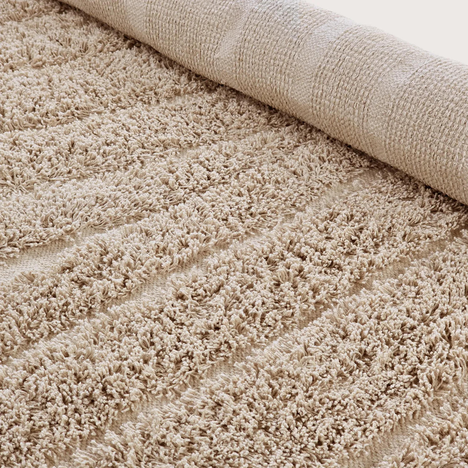 Okrągły dywan - Farley Natural Cotton Shaggy (beżowy)