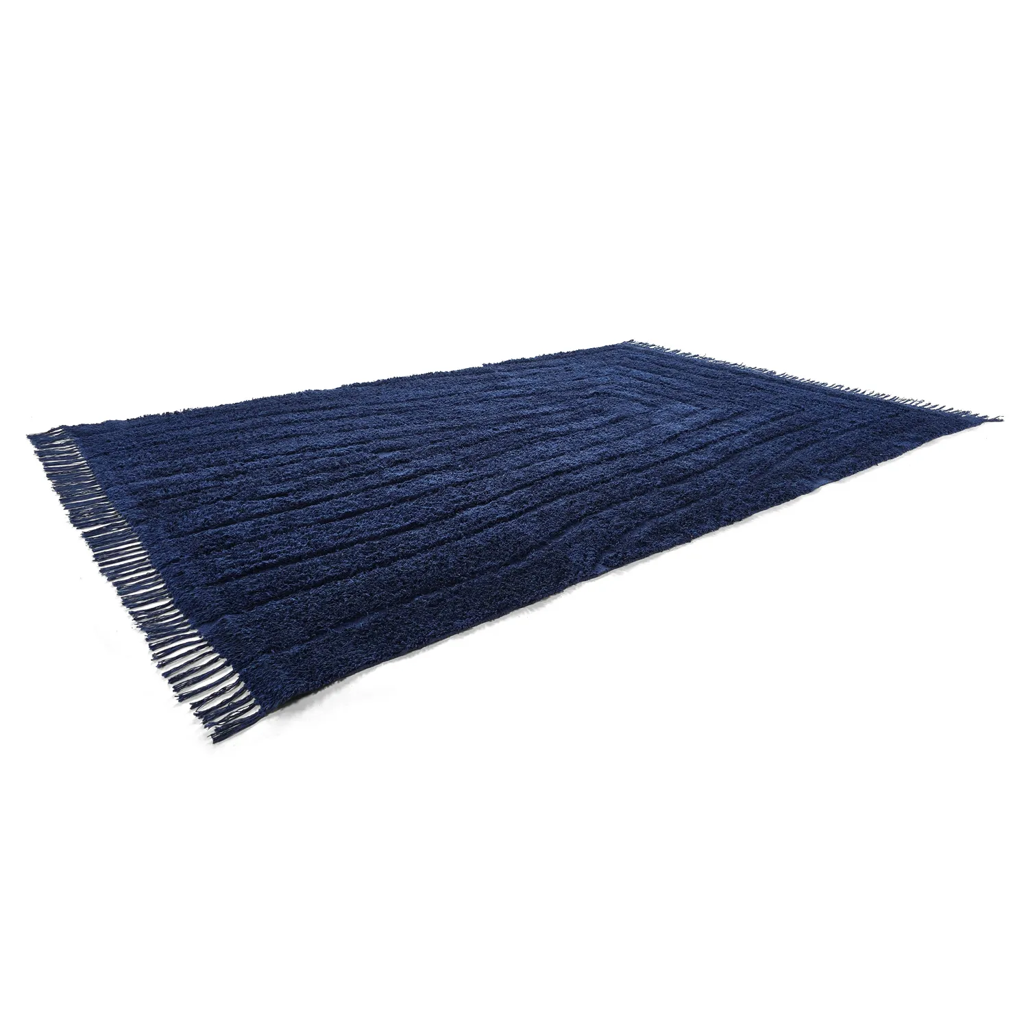 Dywany shaggy - Farley Natural Cotton Shaggy (niebieski)