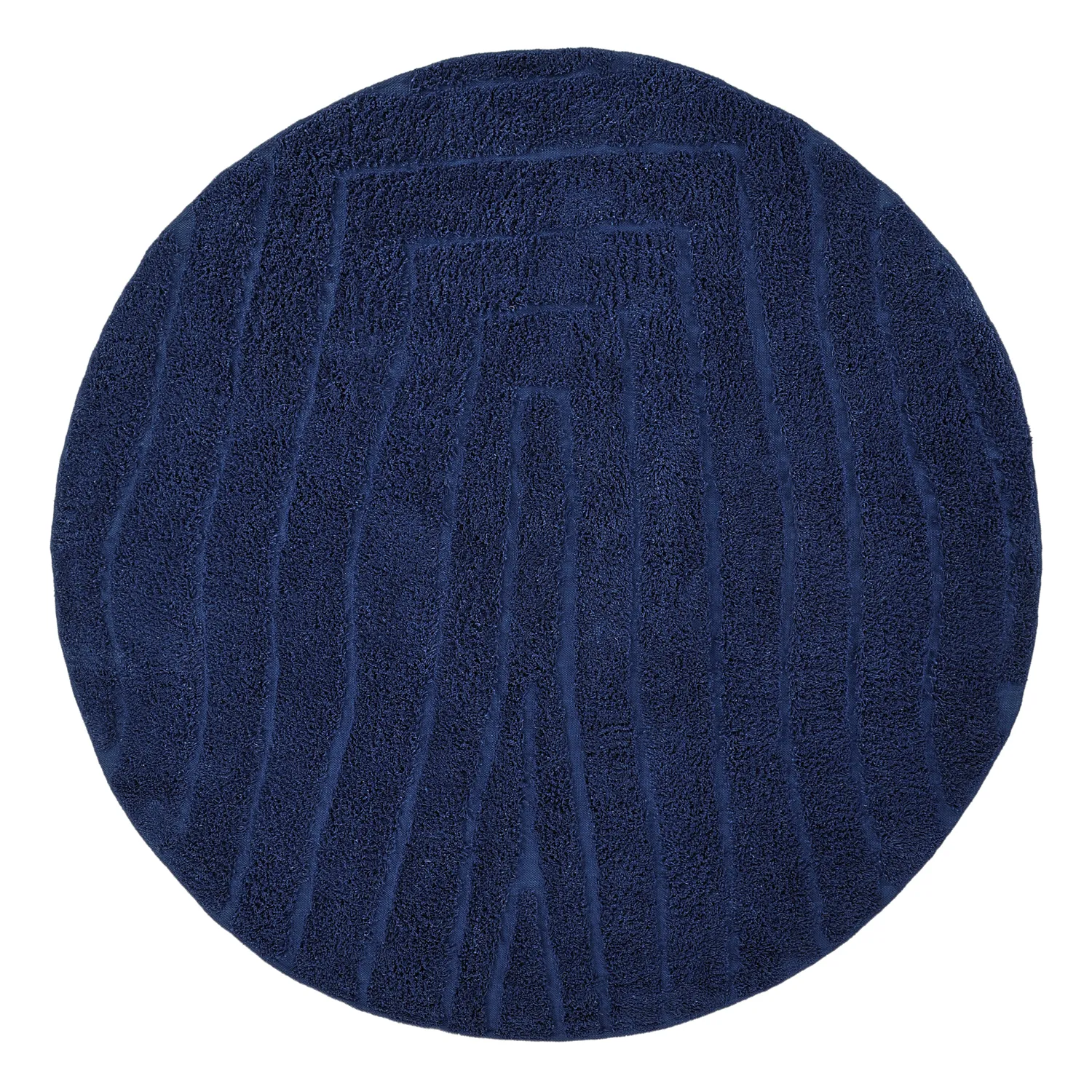 Okrągły dywan - Farley Natural Cotton Shaggy (niebieski)