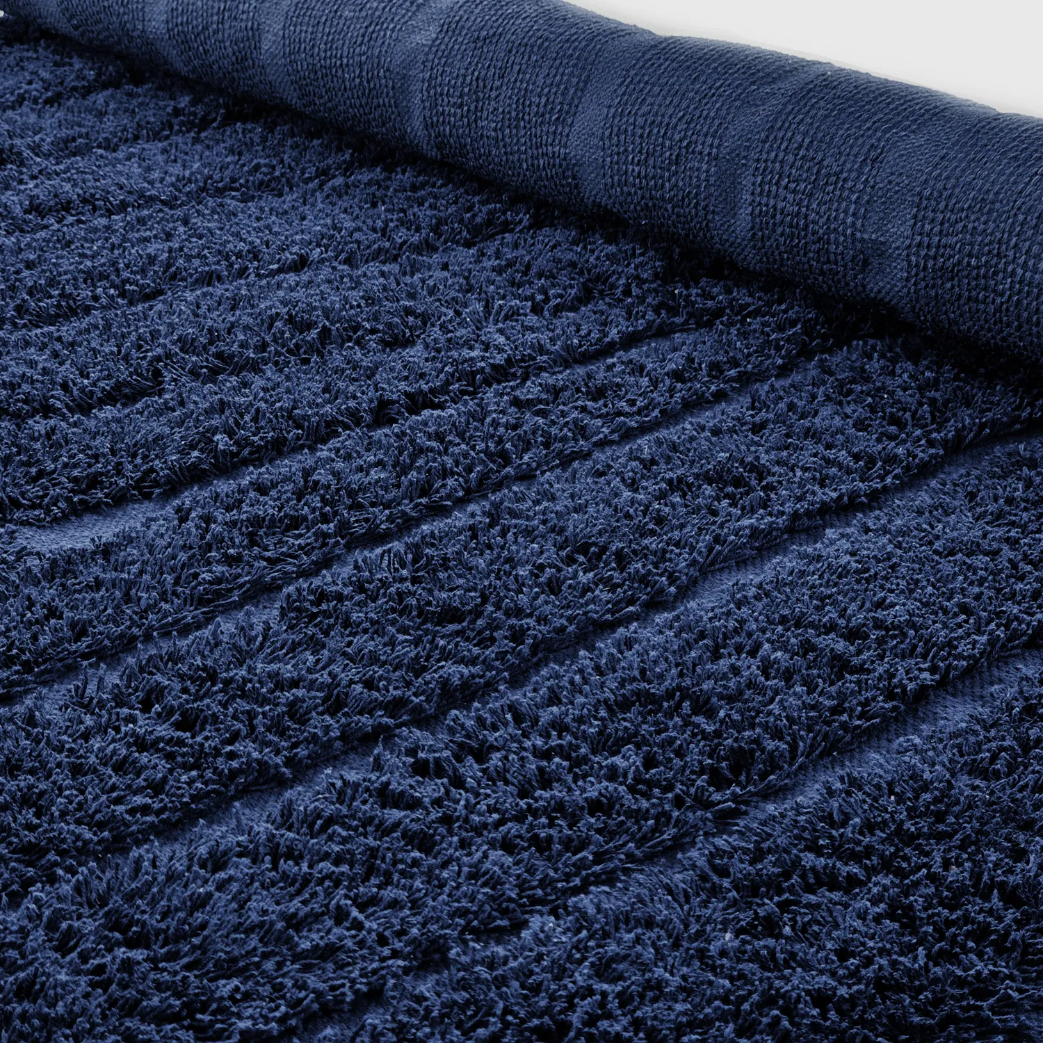 Okrągły dywan - Farley Natural Cotton Shaggy (niebieski)