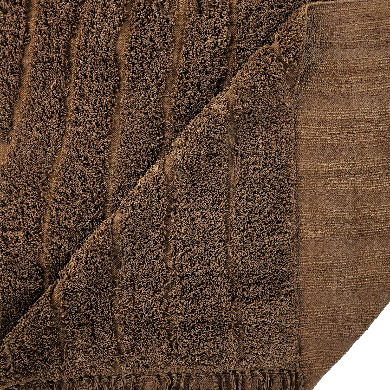 Dywany shaggy - Farley Natural Cotton Shaggy (brązowy)