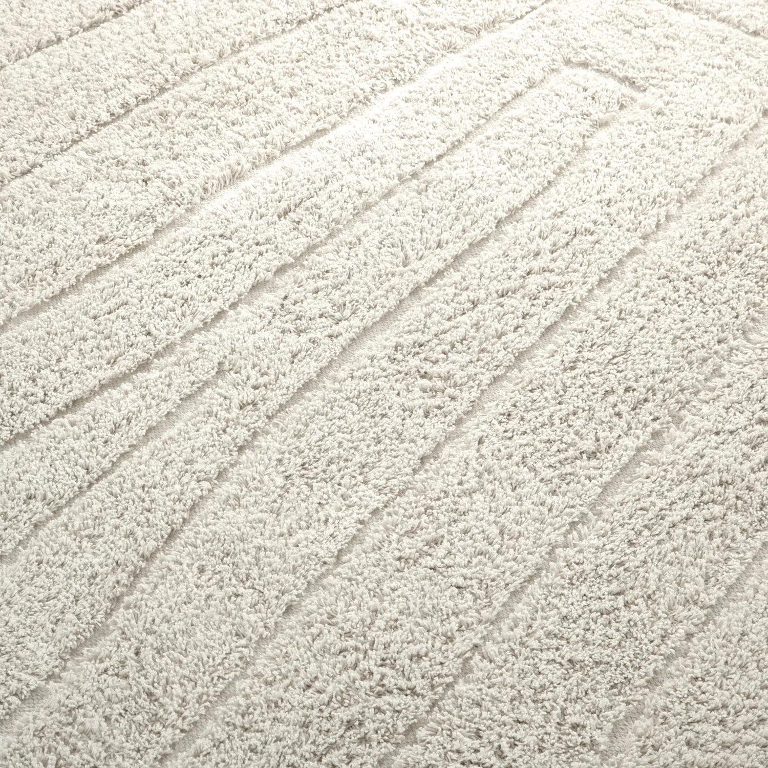 Okrągły dywan - Farley Natural Cotton Shaggy (białawy)